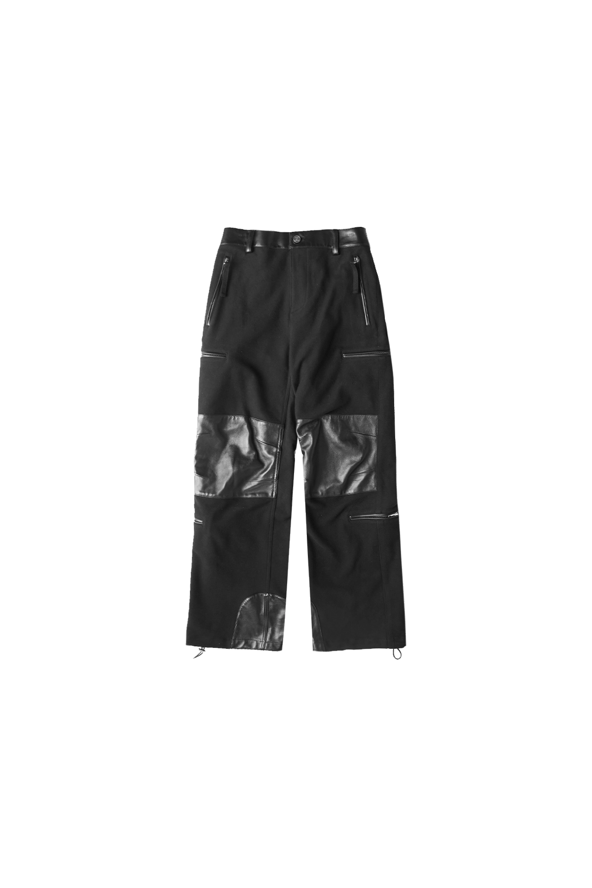 Helmut Lang Trousers With Leather Details Black