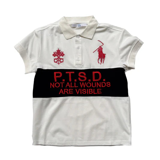 Praying Ptsd Polo Grey