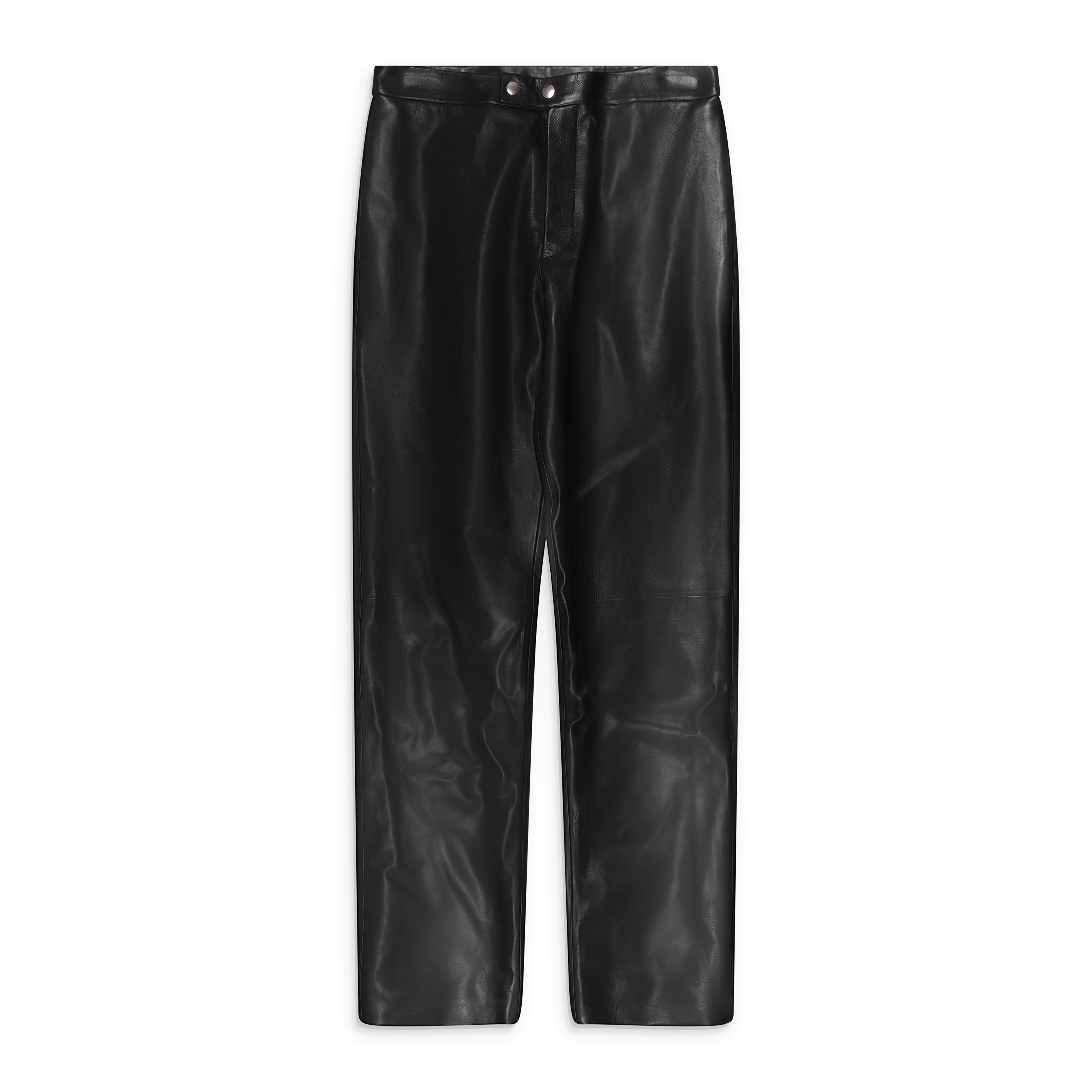 Jil Sander Leather Trousers Black front