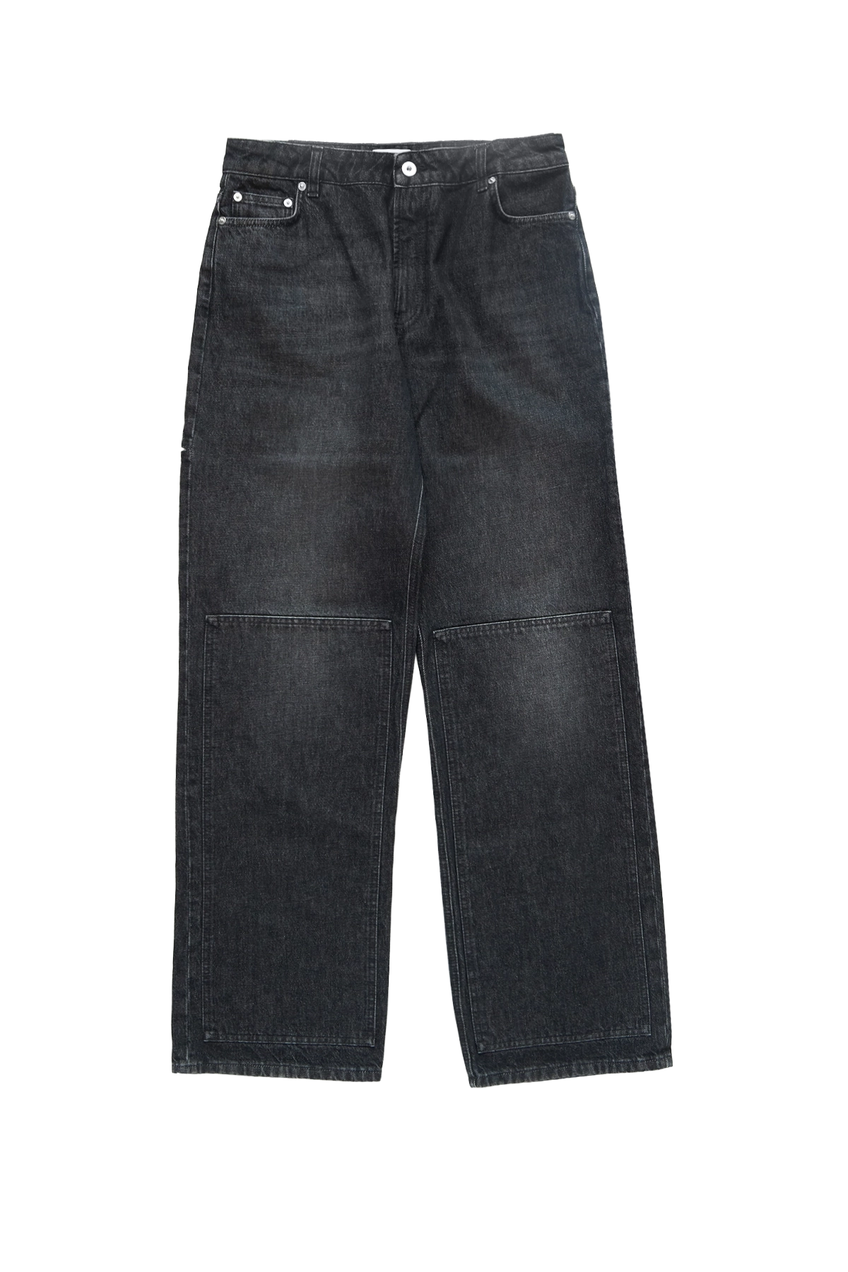 Jean Paul Gaultier Denim Trouser With Cut Out On The Back And Workwear Details Vintage Black
