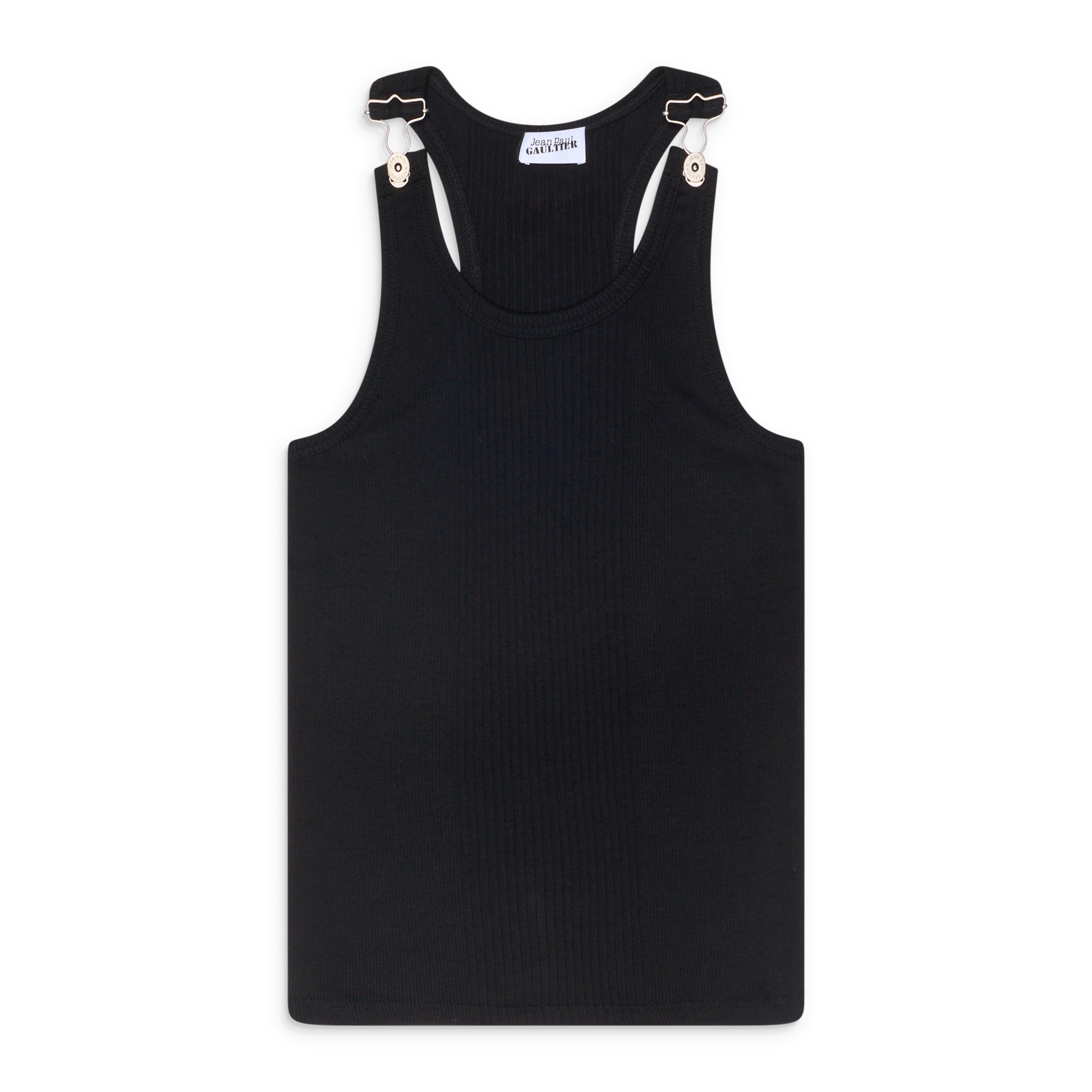 Jean Paul Gaultier Ribbed Tank Top Black