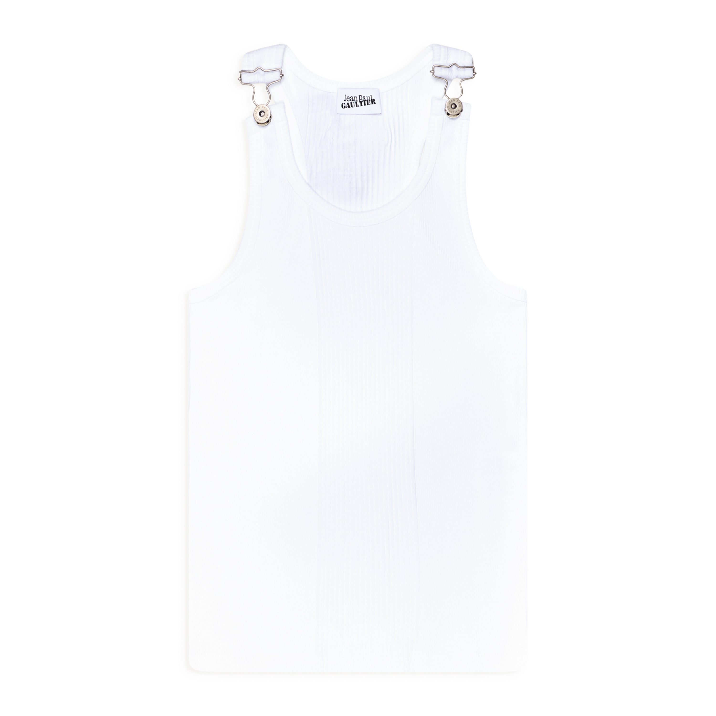 Jean Paul Gaultier Ribbed Tank Top White