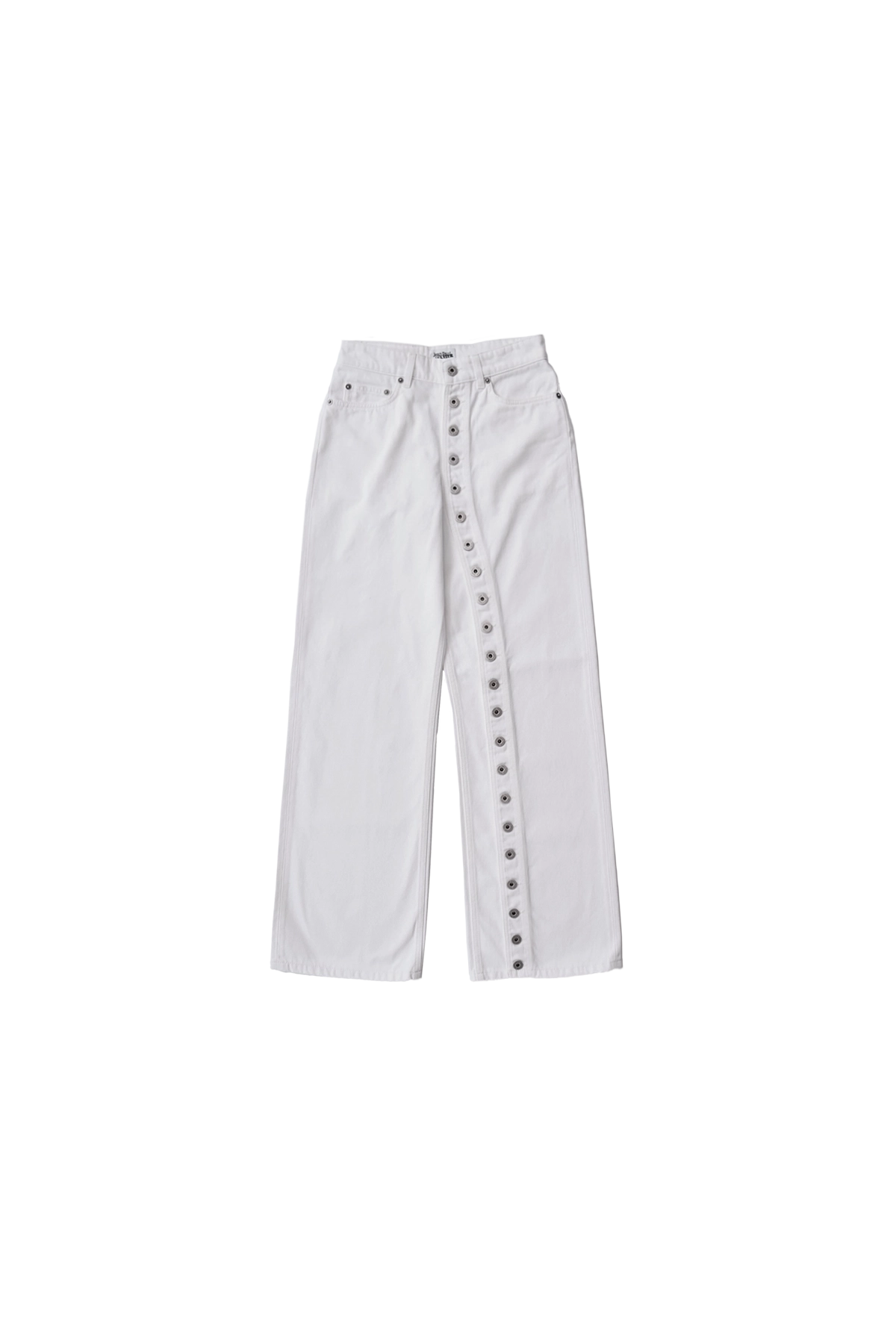 Jean Paul Gaultier Denim Jean With Buttons Details White
