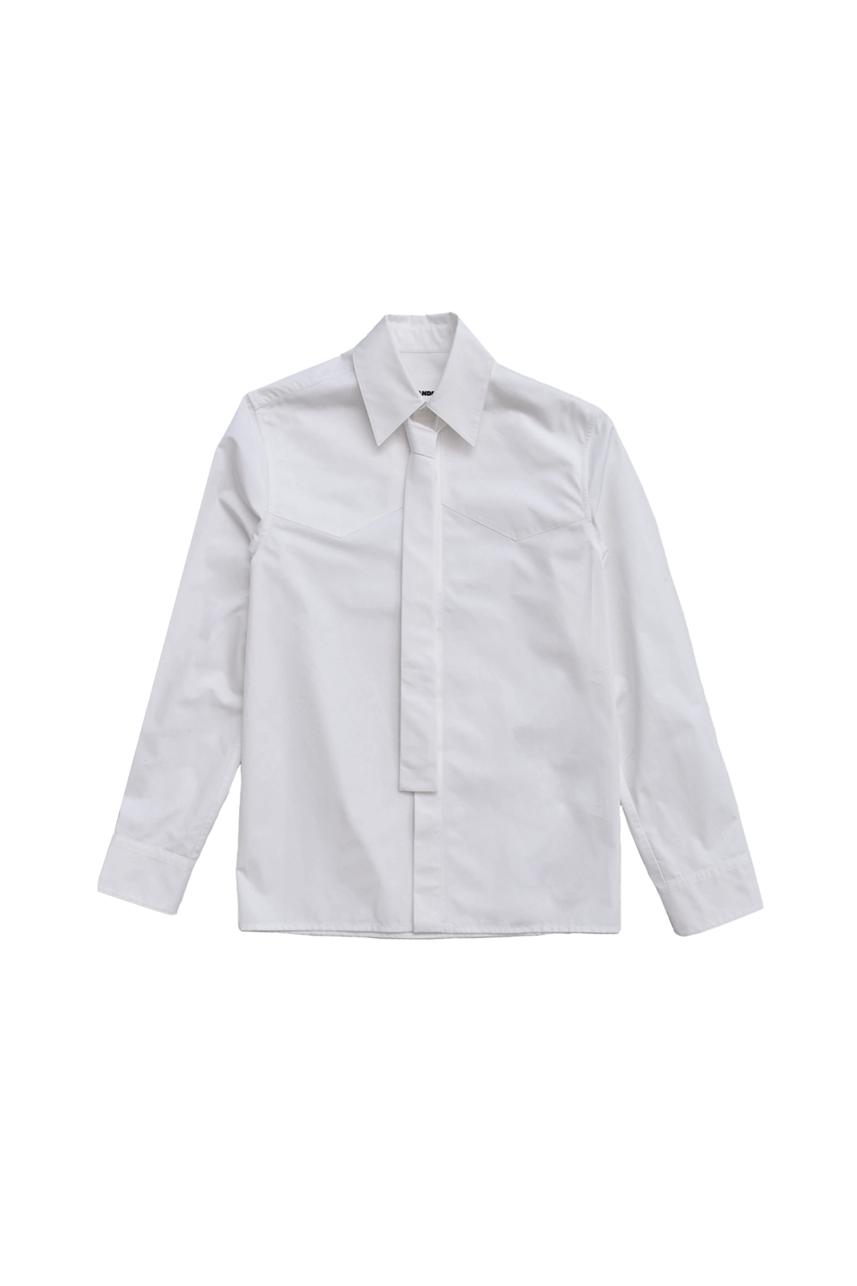 Jil Sander Poplin Shirt With Tie White