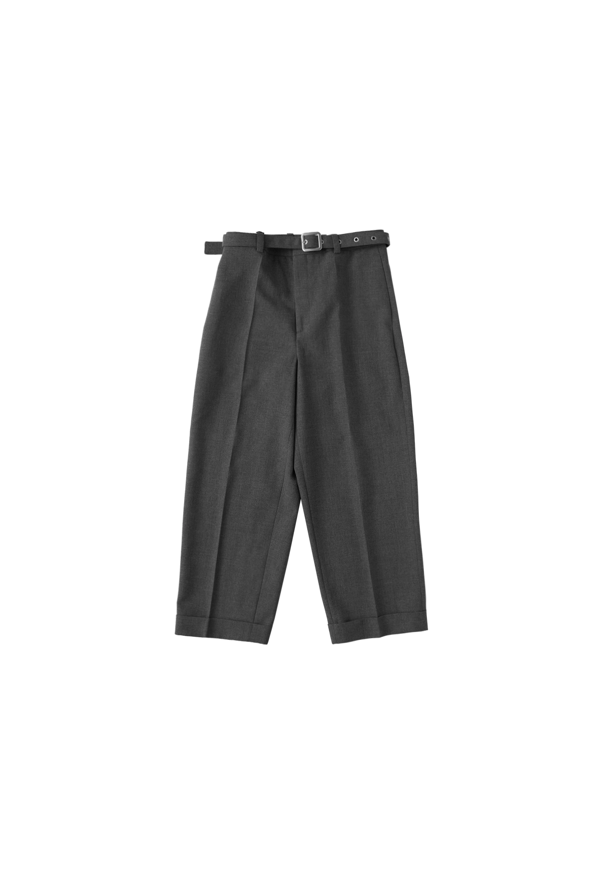 Jil Sander Wool Canvas Belted Trousers Volcanic Glass