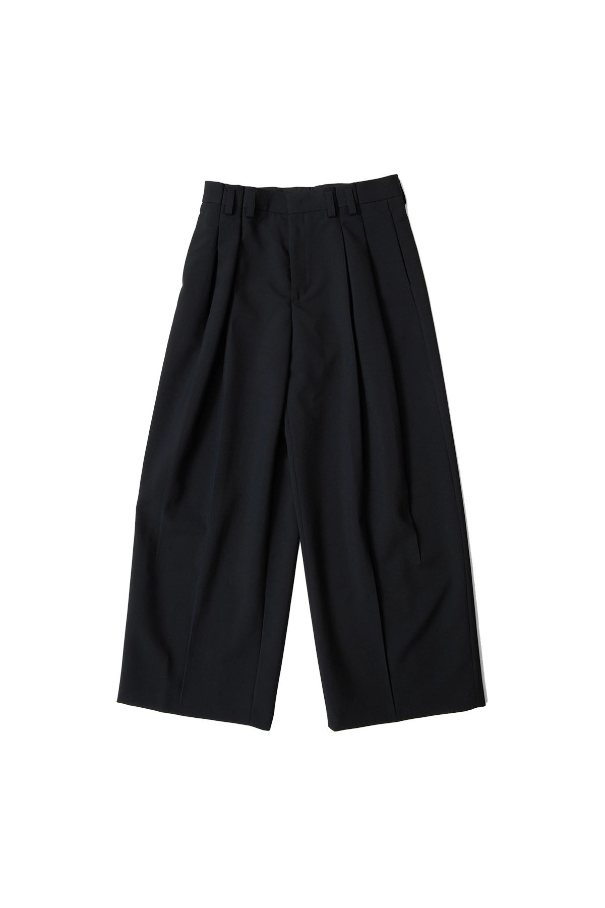 Jil Sander Wool Double Pleated Wide Leg Trousers Black – ESSXNYC