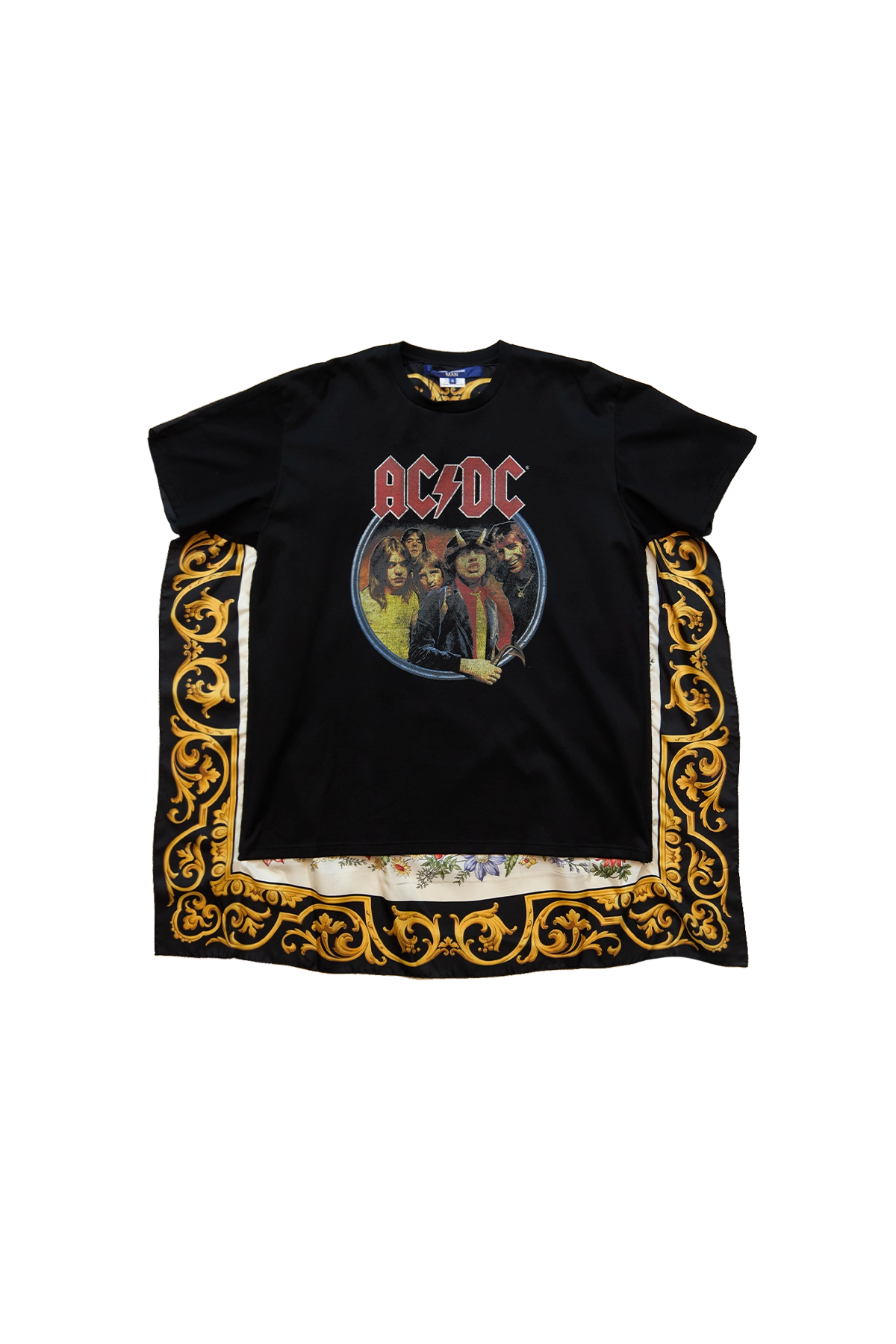 Junya Watanabe Man AC/DC Printed Caped Tee Black – ESSXNYC Junya Watanabe Man AC/DC Printed Caped Tee Black – ESSXNYC