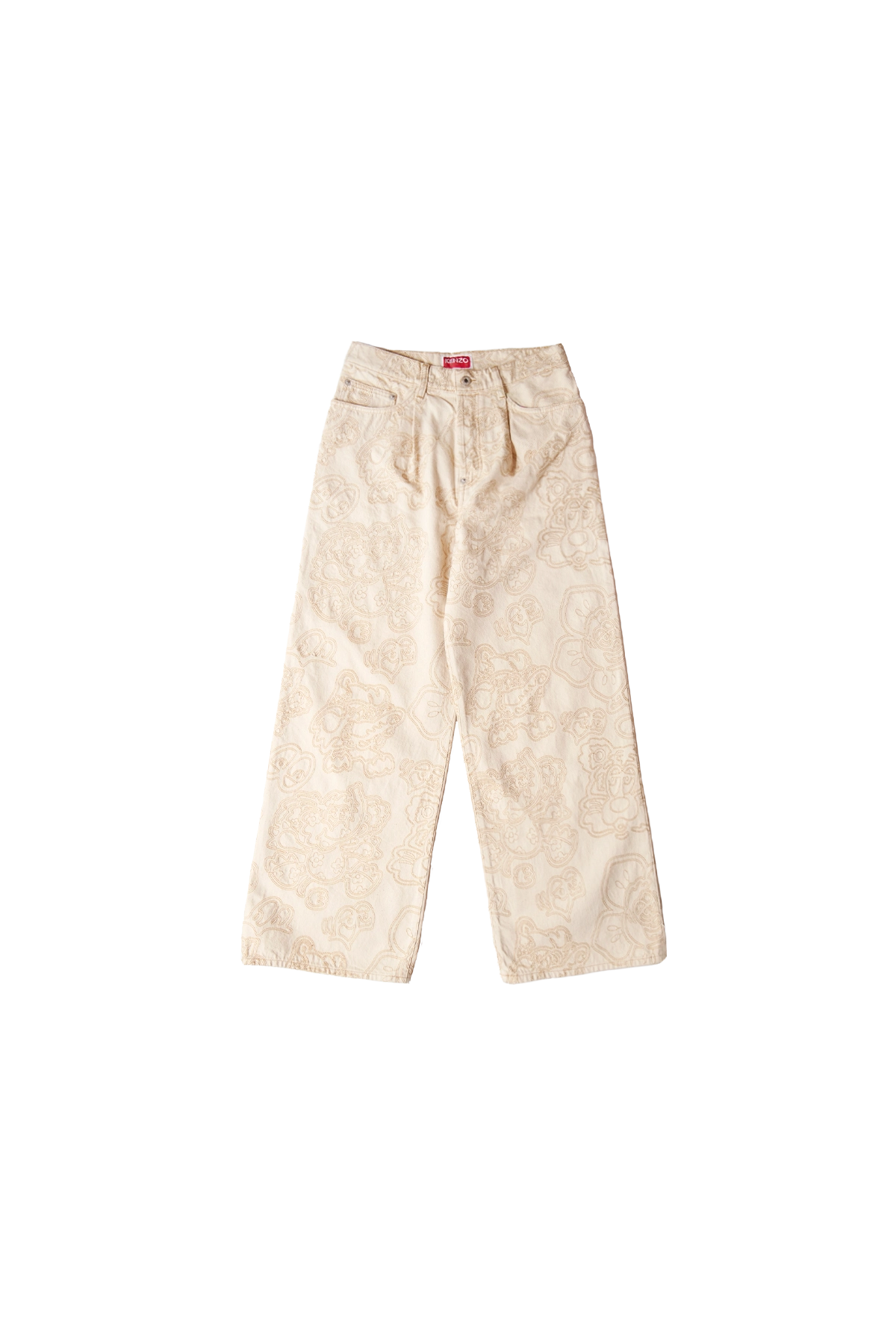 Kenzo Verdy Collection Buggy Fit Jeans White