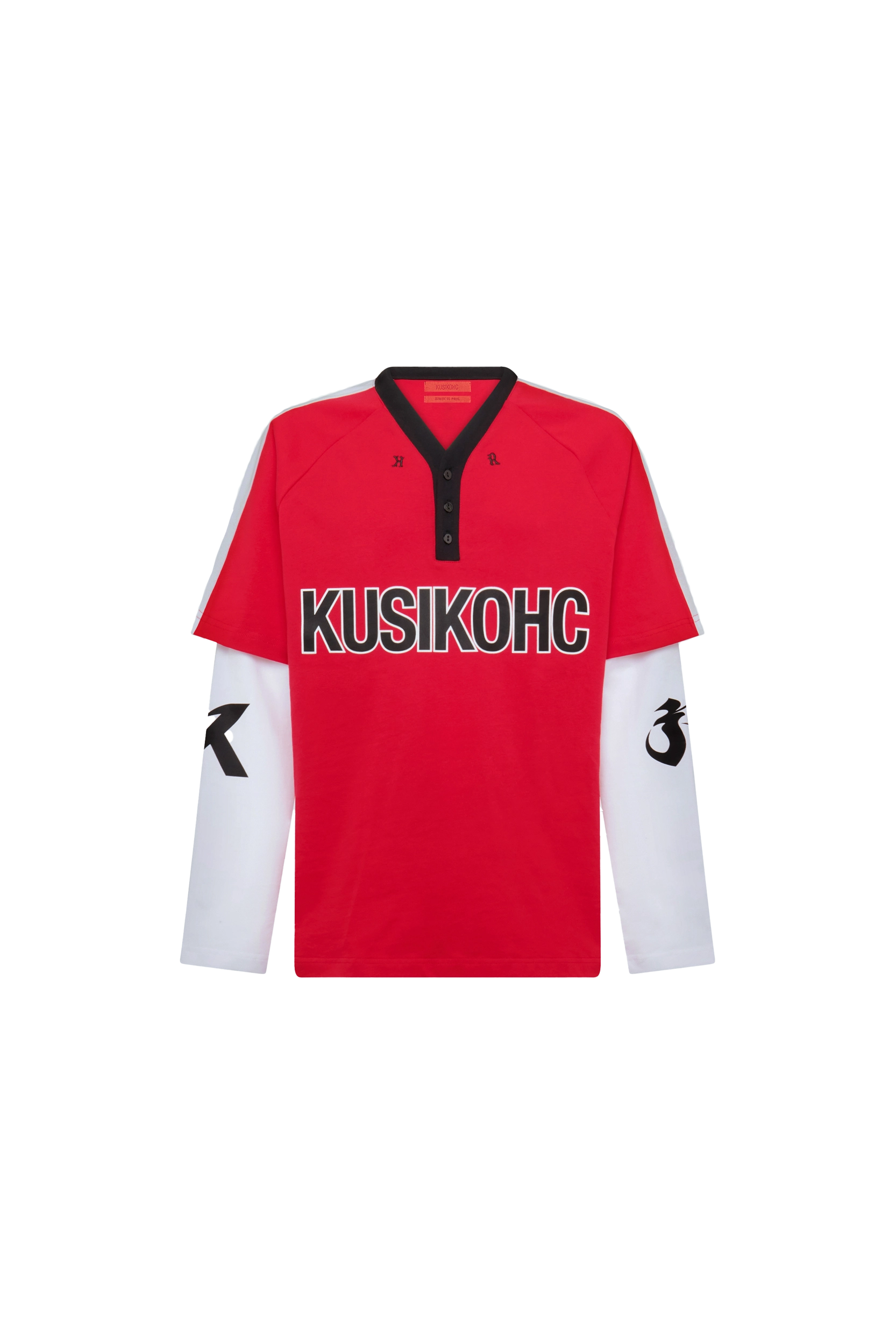 Kusikohc Baseball Longsleeve Polo Red