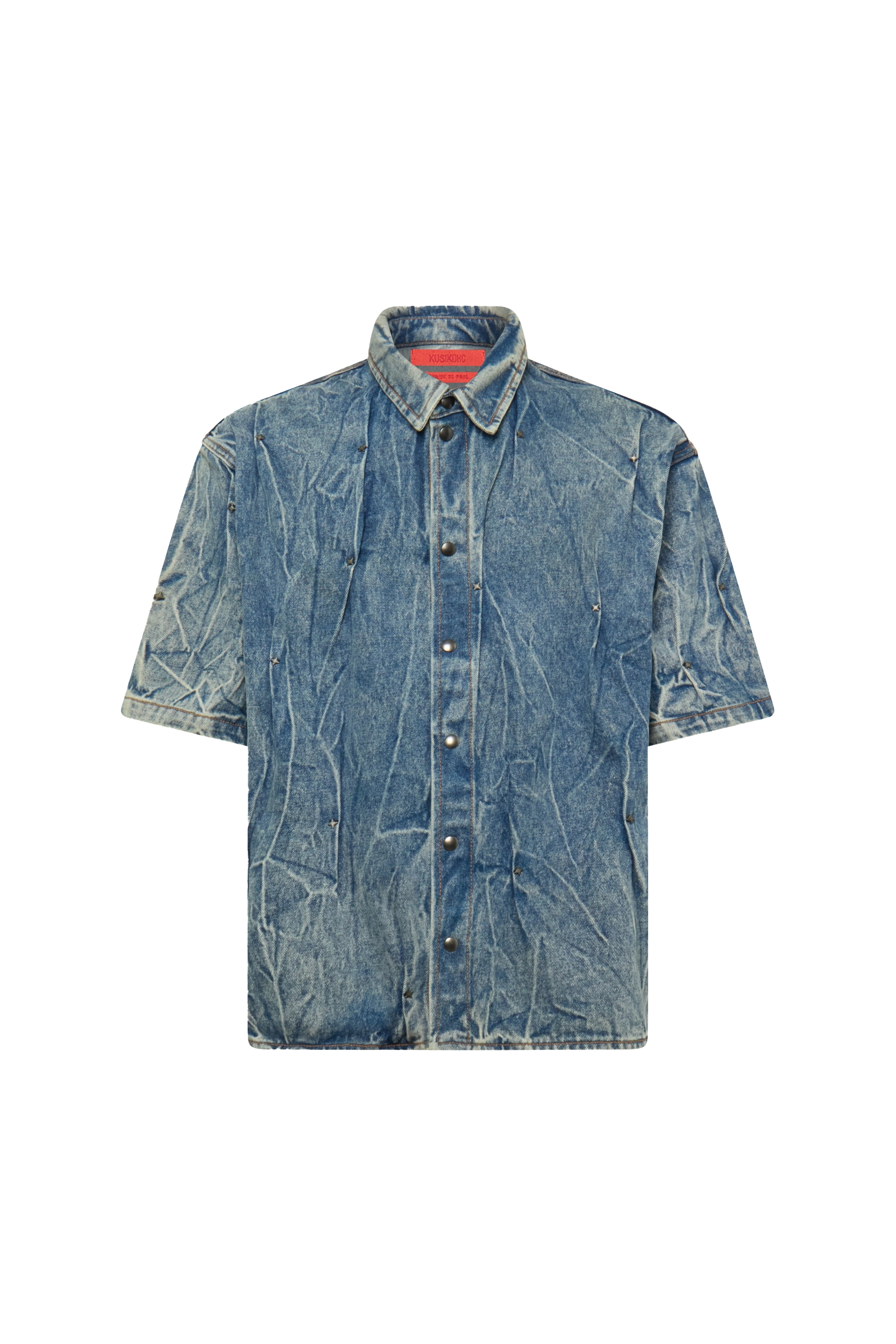 Kusikohc Multi Rivet Shirt Blue