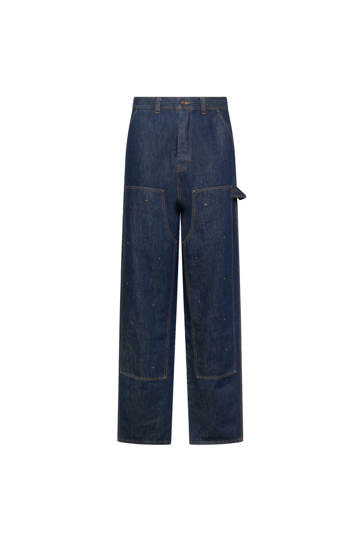 Kusikohc Workwear Multi-Rivet Denim Jeans Blue – ESSXNYC
