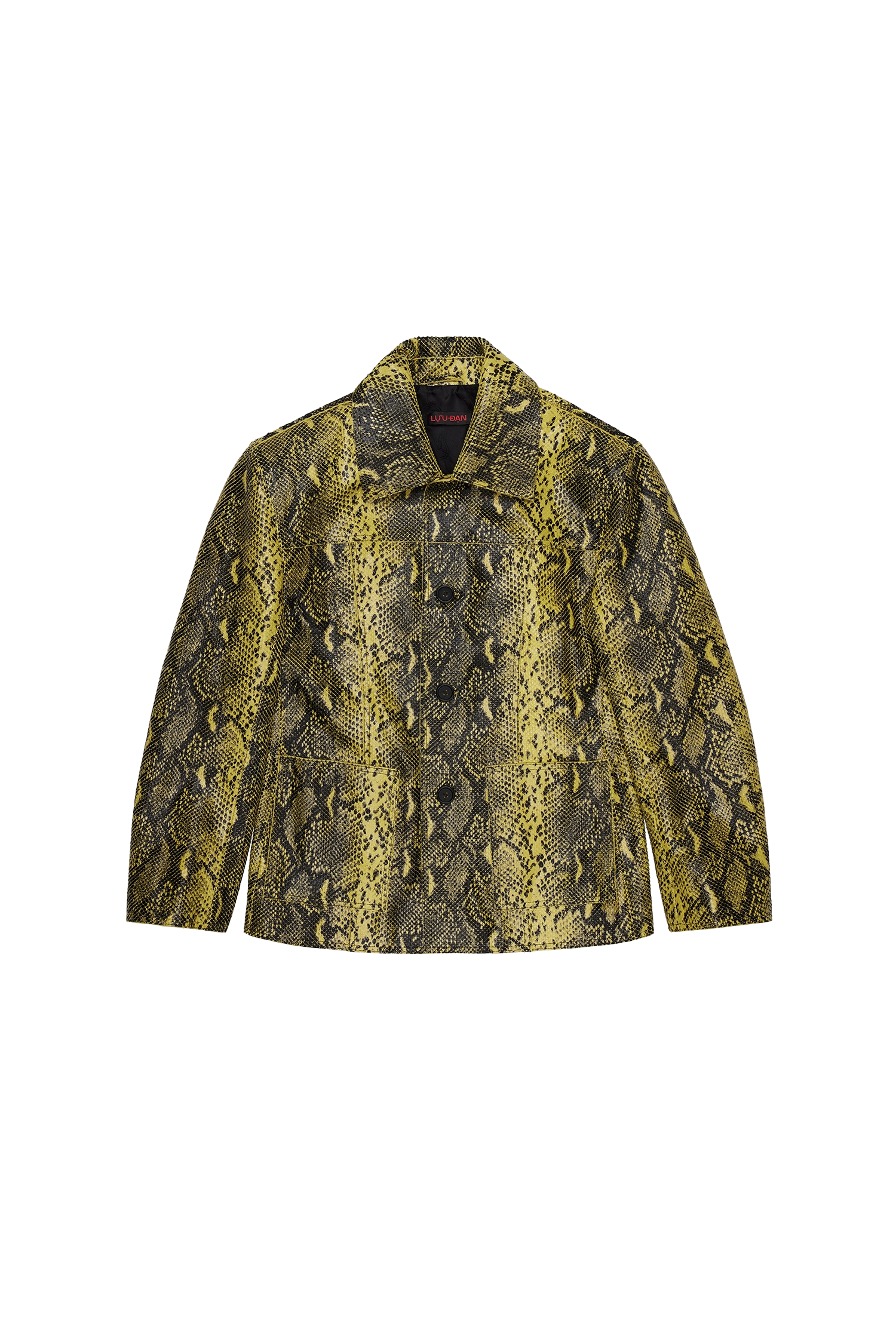 Luu Dan Jungle Carpet Python Creep Jacket Yellow