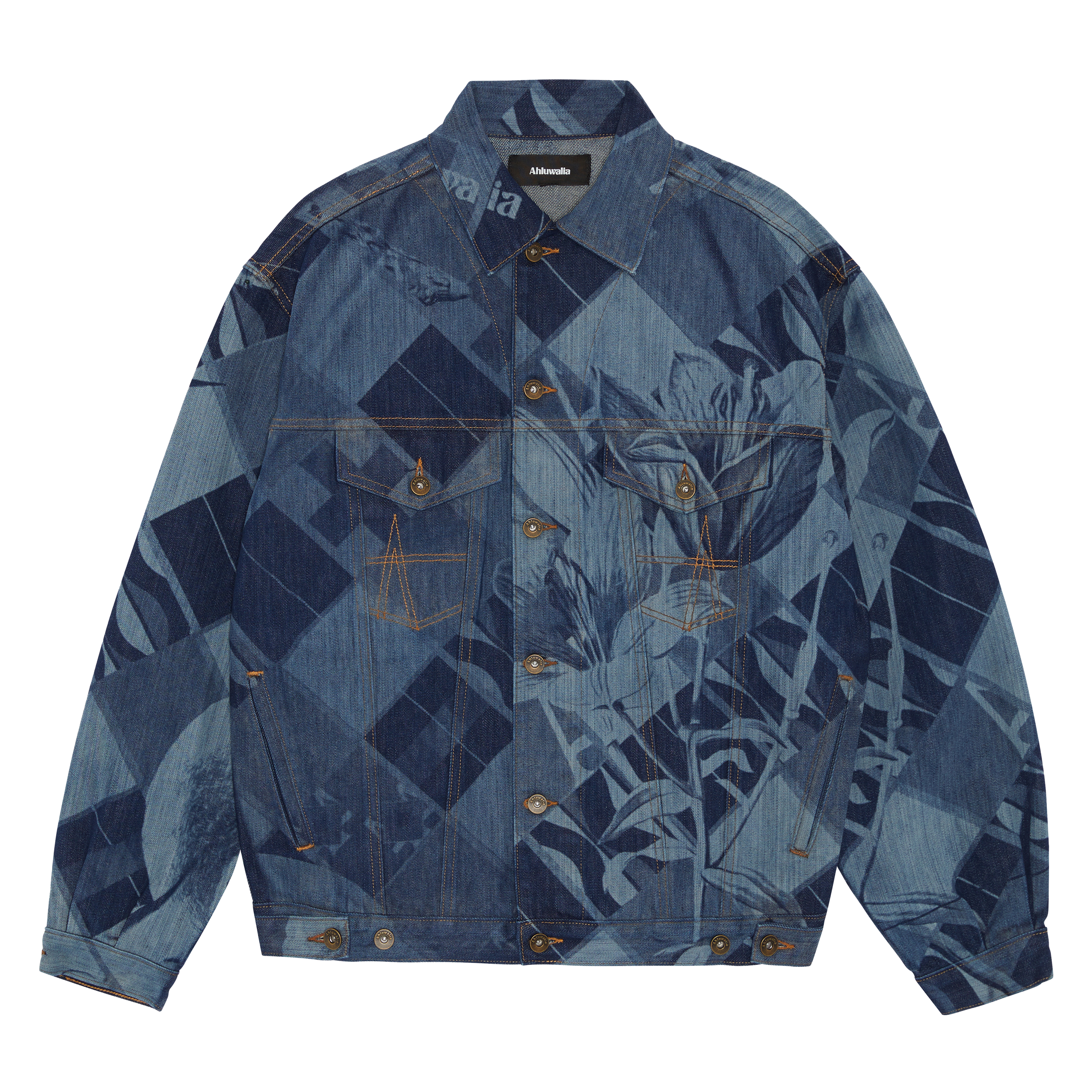 Ahluwalia Signature Denim Jacket Jackets Blue 5831