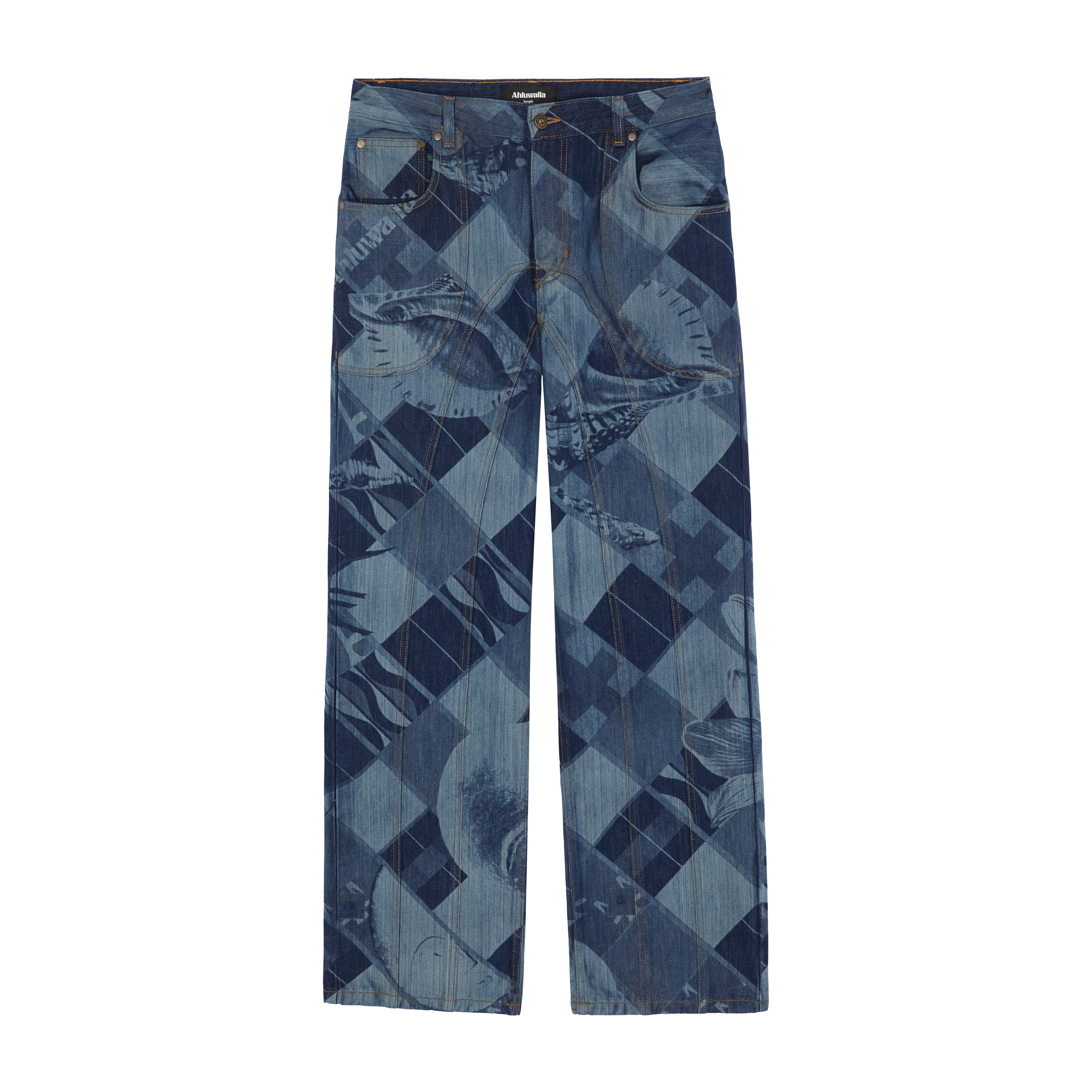 Ahluwalia Signature Low Rise Jeans Jeans Blue 5836