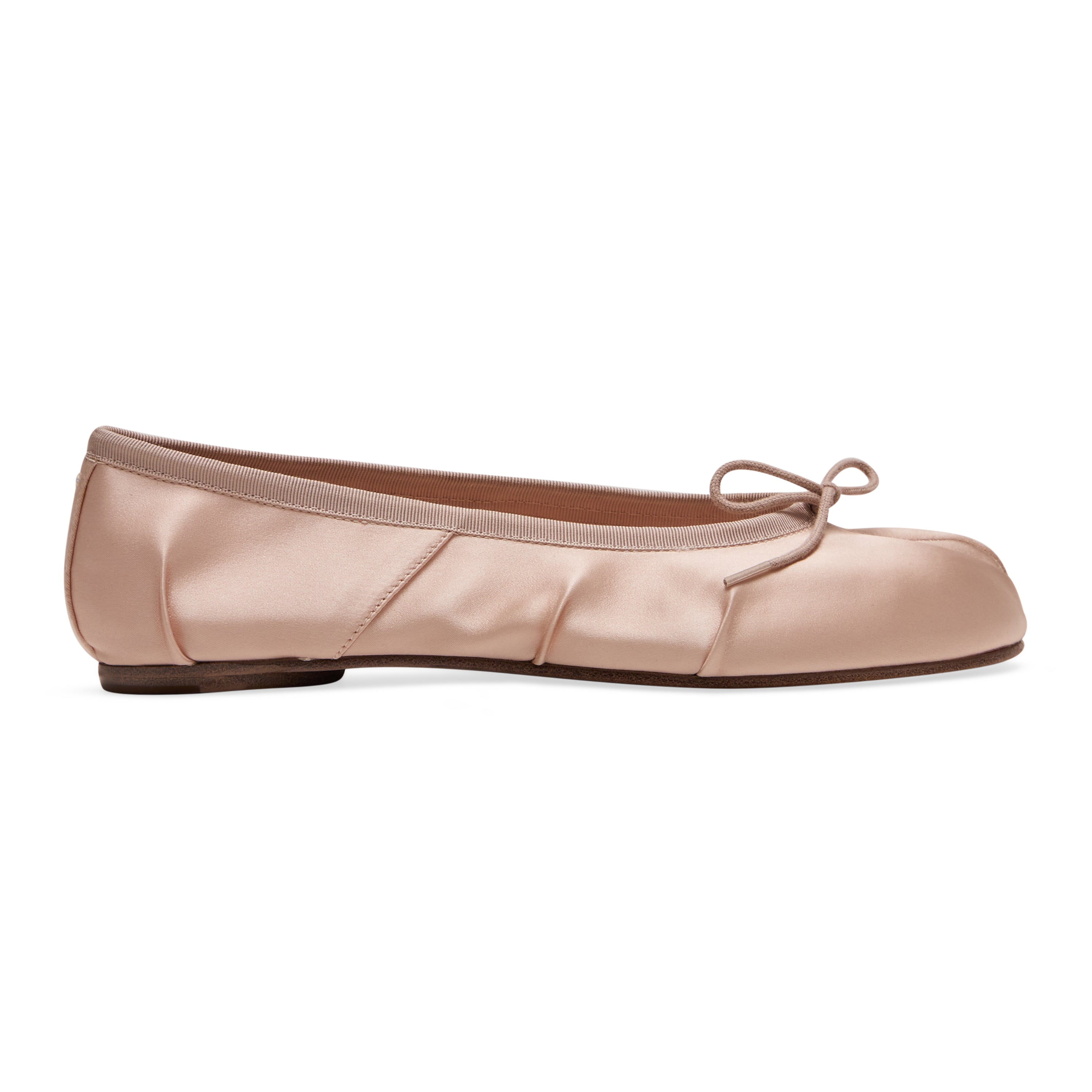 Maison Margiela Satin Tabi Ballerina Almond Peach