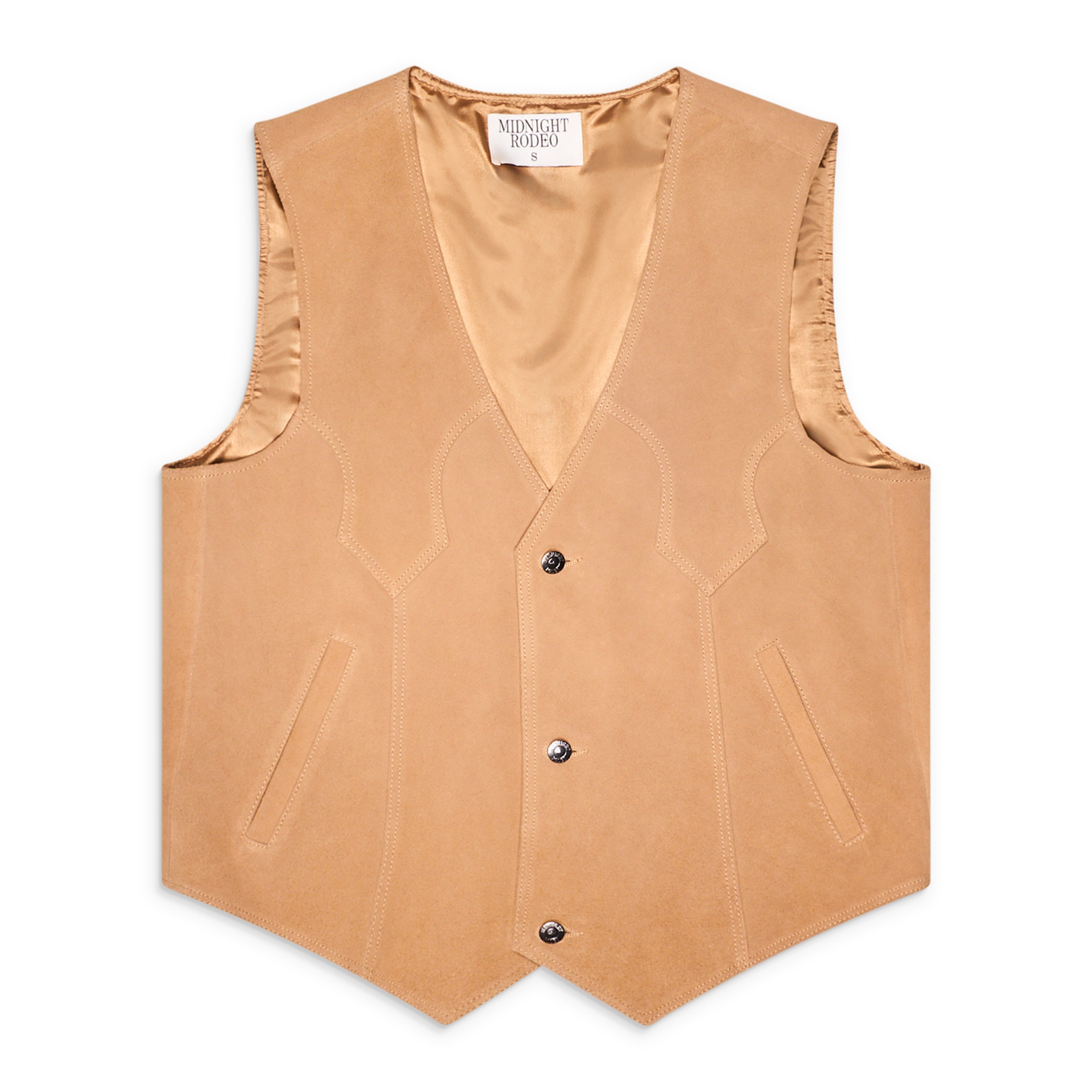 Midnight Rodeo Suede Vest Beige