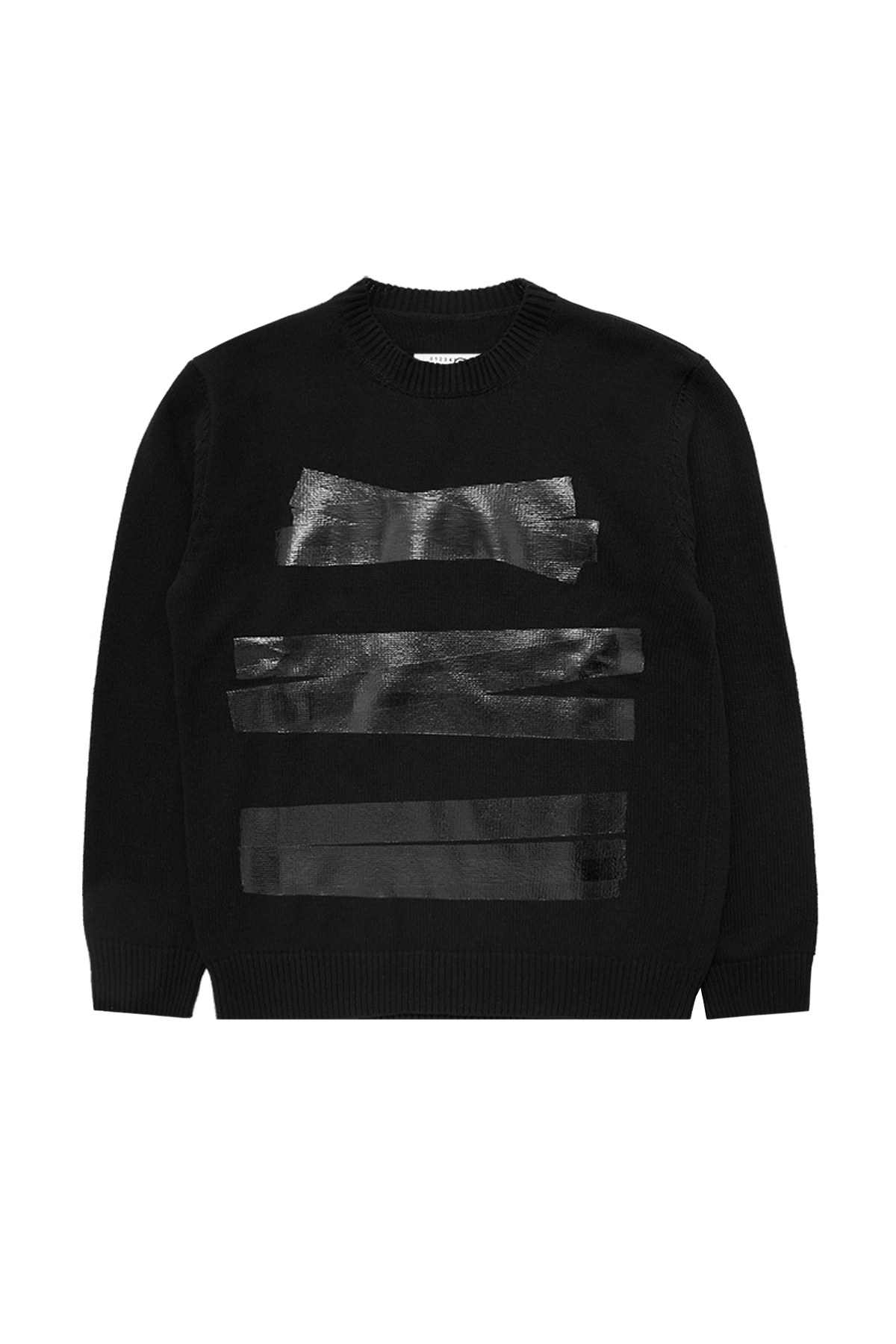 MM6 Maison Margiela Tape Crewneck Sweater Black – ESSXNYC