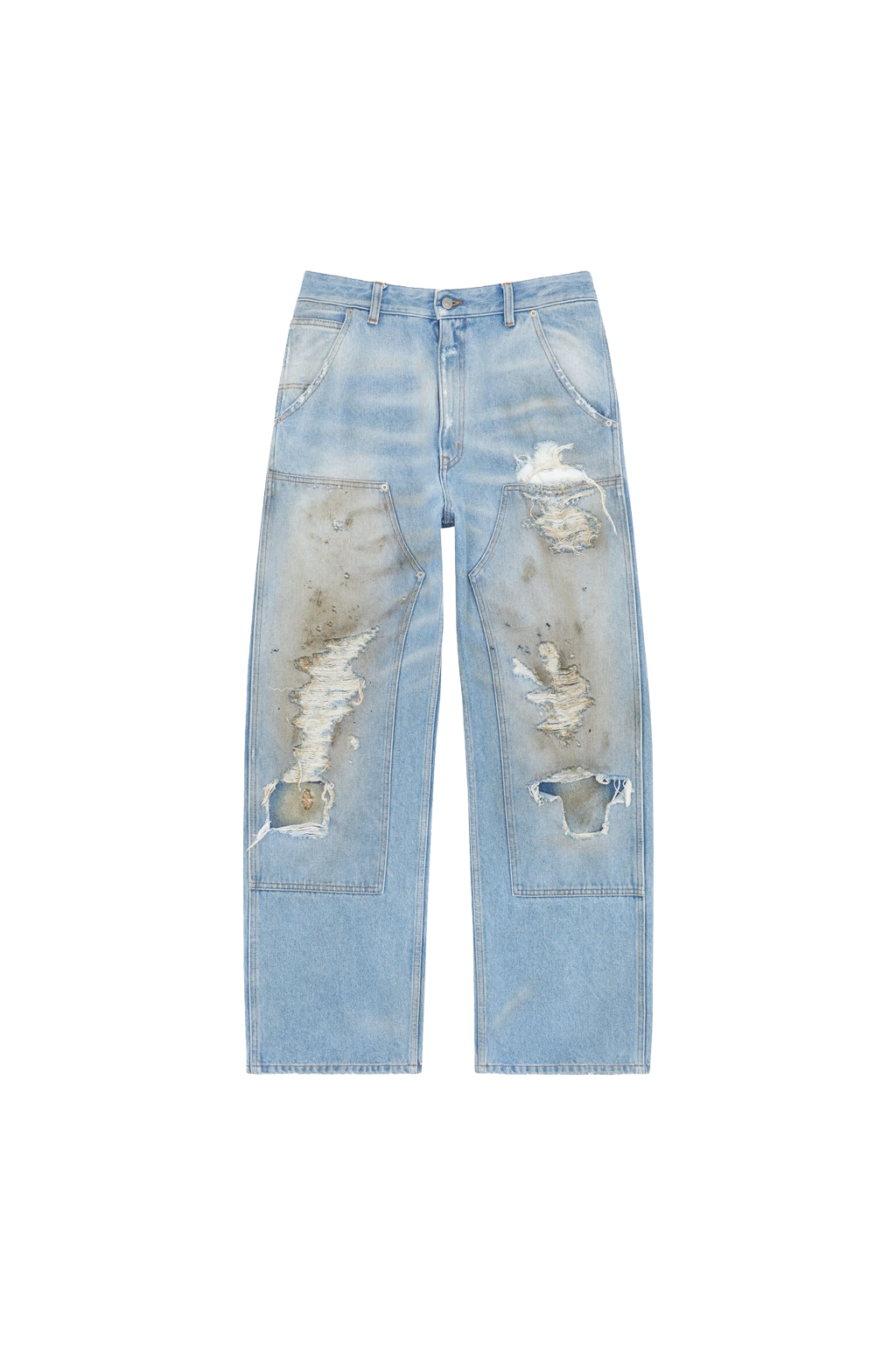 MM6 Maison Margiela Distressed Blue Jeans Blue – ESSXNYC MM6 Maison Margiela Distressed Blue Jeans Blue – ESSXNYC