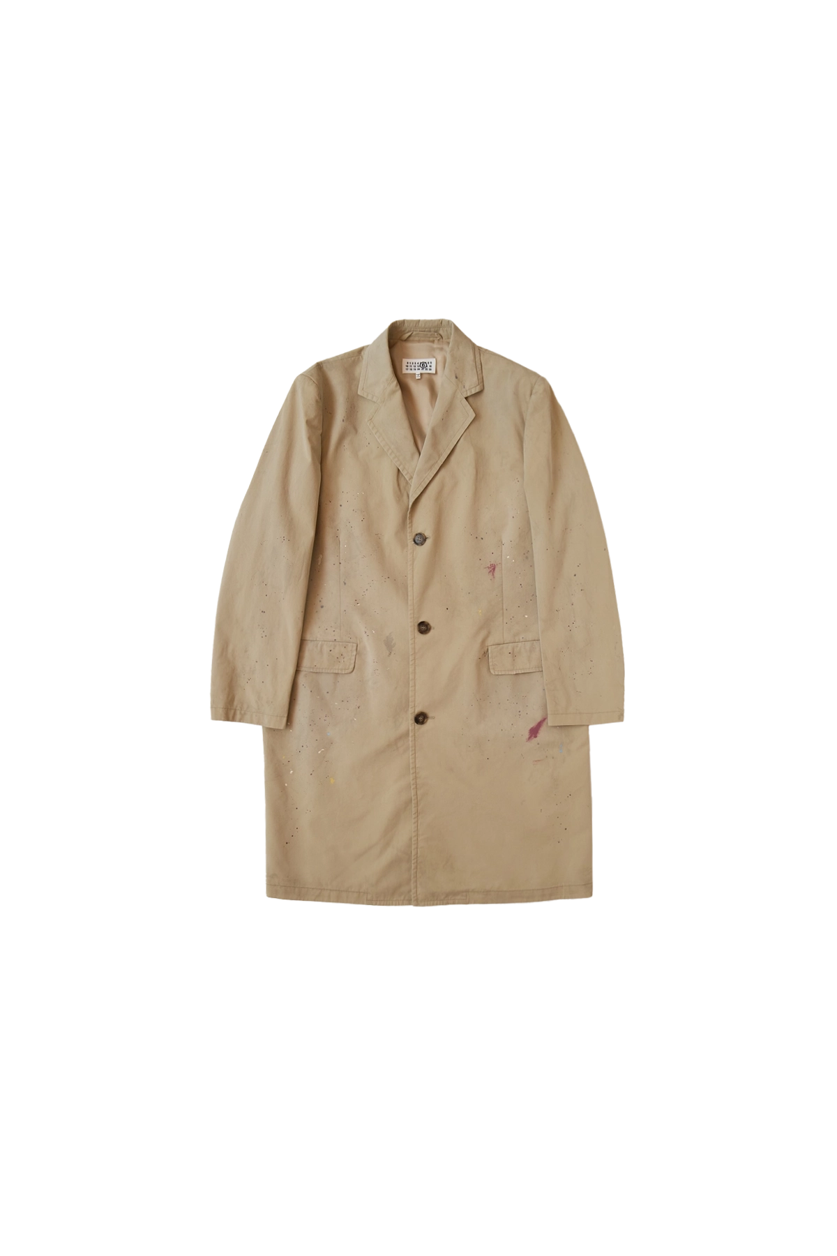 MM6 Maison Margiela Paint Splatter Trench Coat Beige – ESSXNYC MM6 Maison Margiela Paint Splatter Trench Coat Beige – ESSXNYC