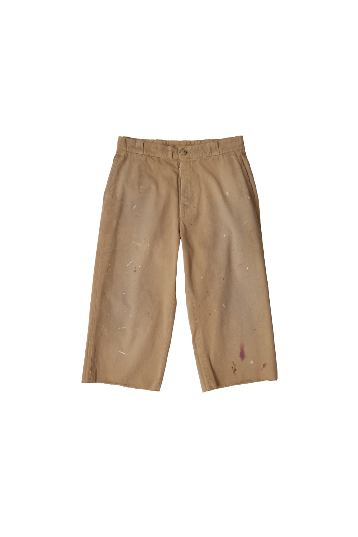 MM6 Paint Splatter Skater Shorts Beige 1