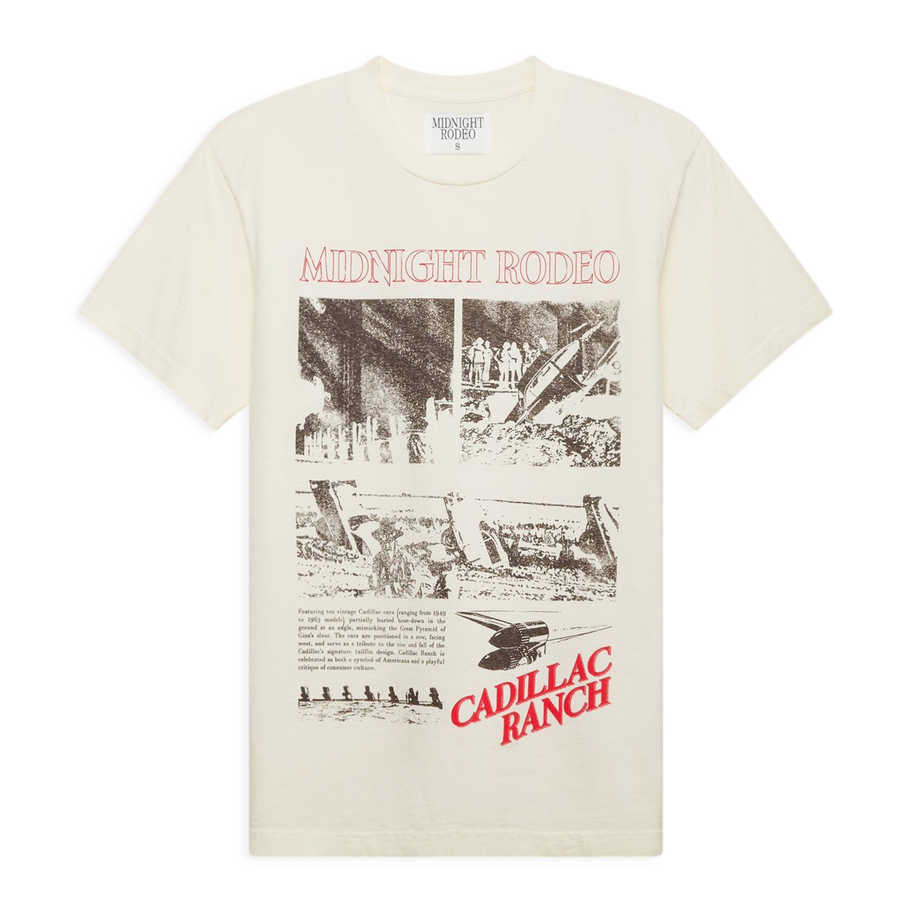 Midnight Rodeo Cadillac Ranch Tee Cream