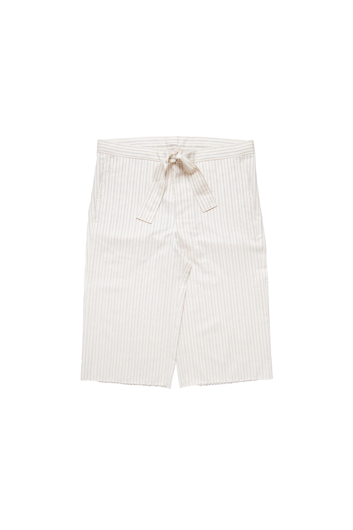 Maison Margiela Pinstripe Drawstring Shorts Beige
