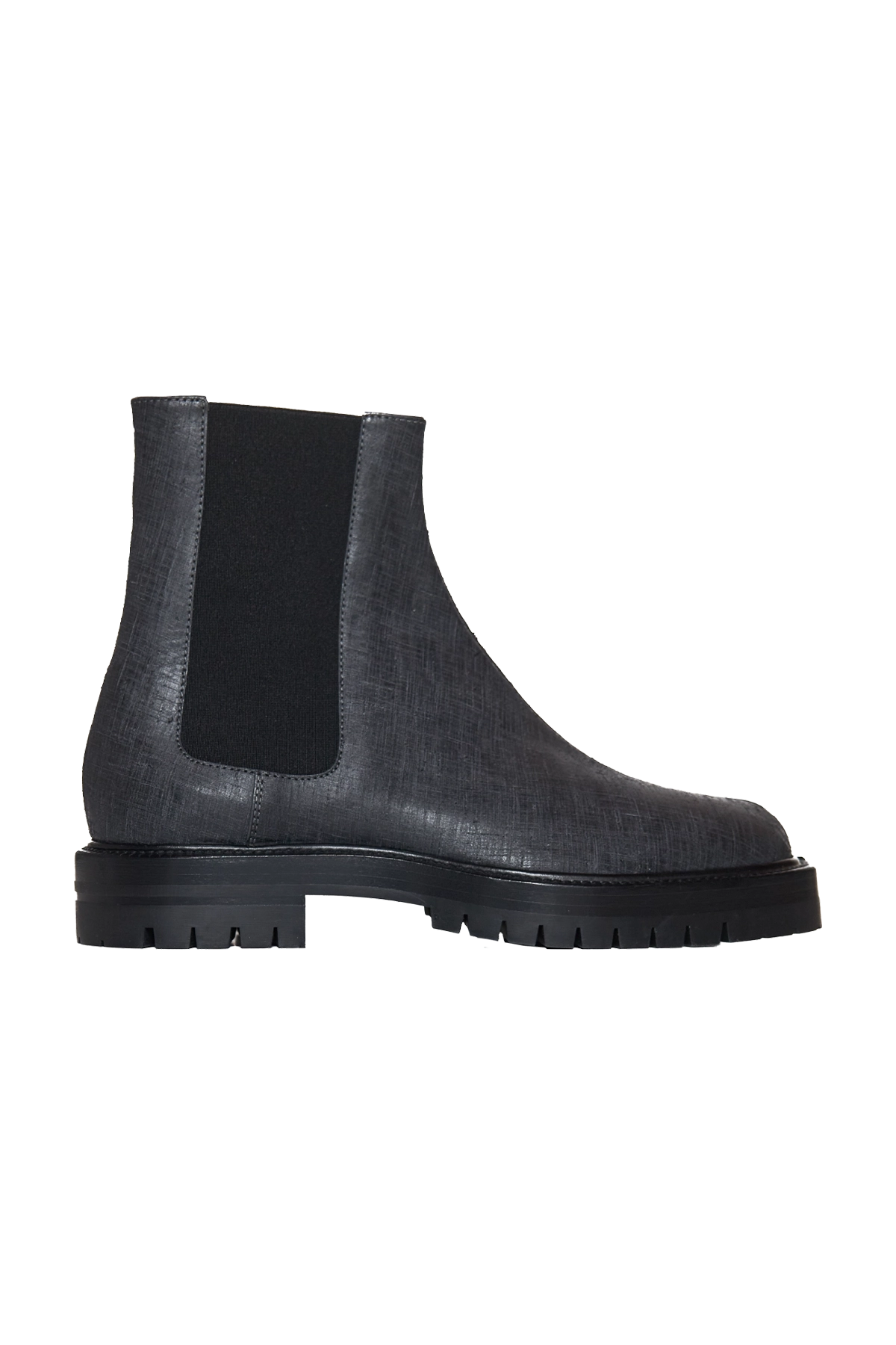 Maison Margiela Scratched Waxy Leather Tabi County Chelsea Boot Grey