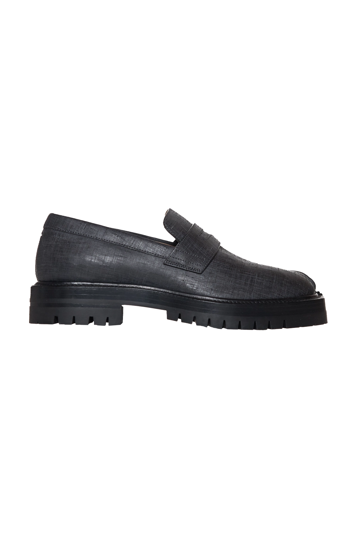 Maison Margiela Scratched Waxy Leather Tabi County Loafer Maison Margiela Scratched Waxy Leather Tabi County Loafer