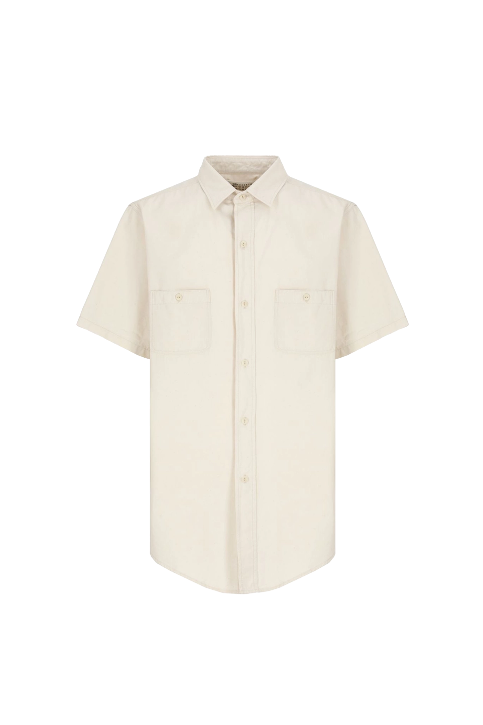 Maison Margiela Short Sleeve Cotton Shirt Beige