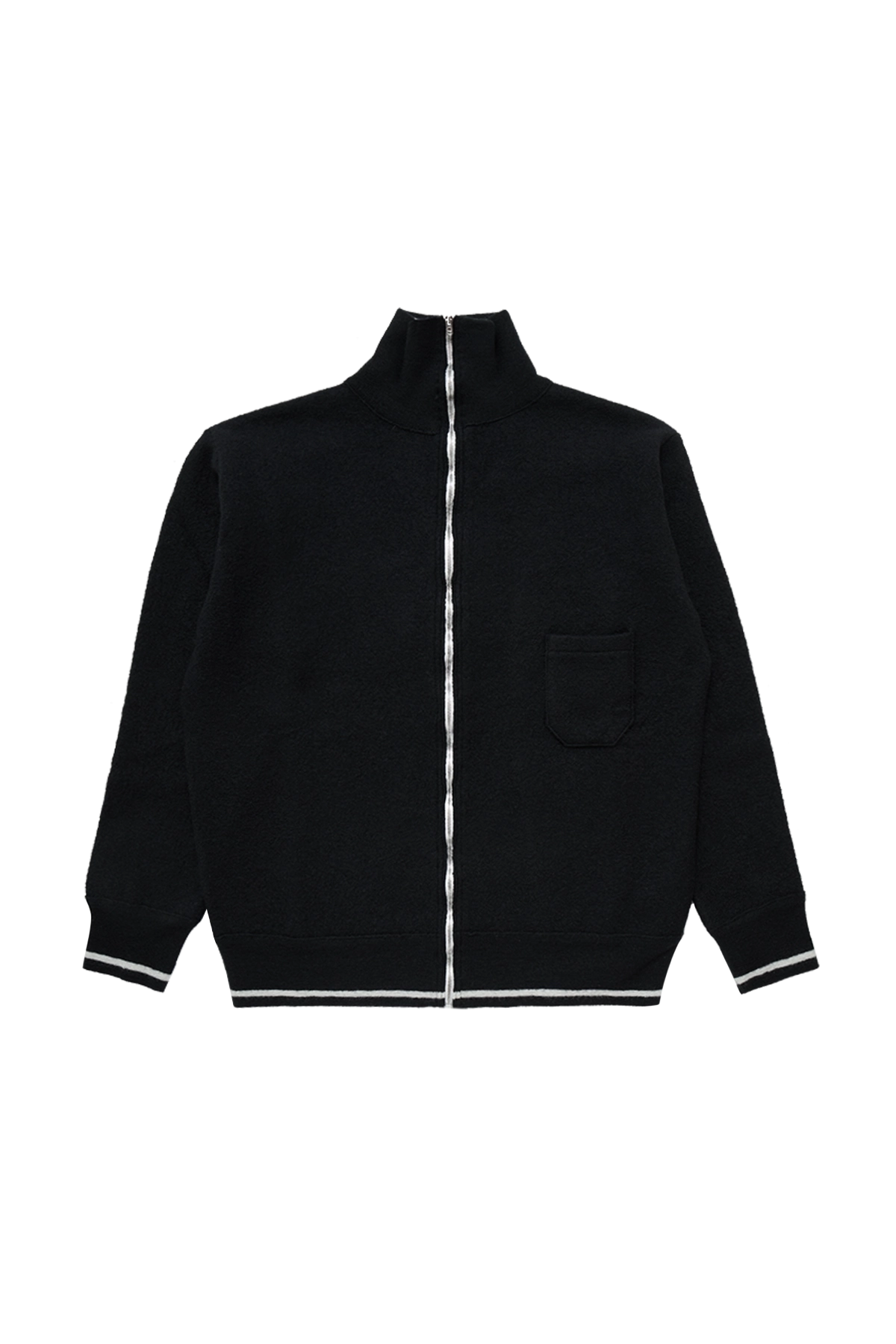 Maison Margiela Zip Up Sweater Black/Off White – ESSXNYC Maison Margiela Zip Up Sweater Black/Off White – ESSXNYC