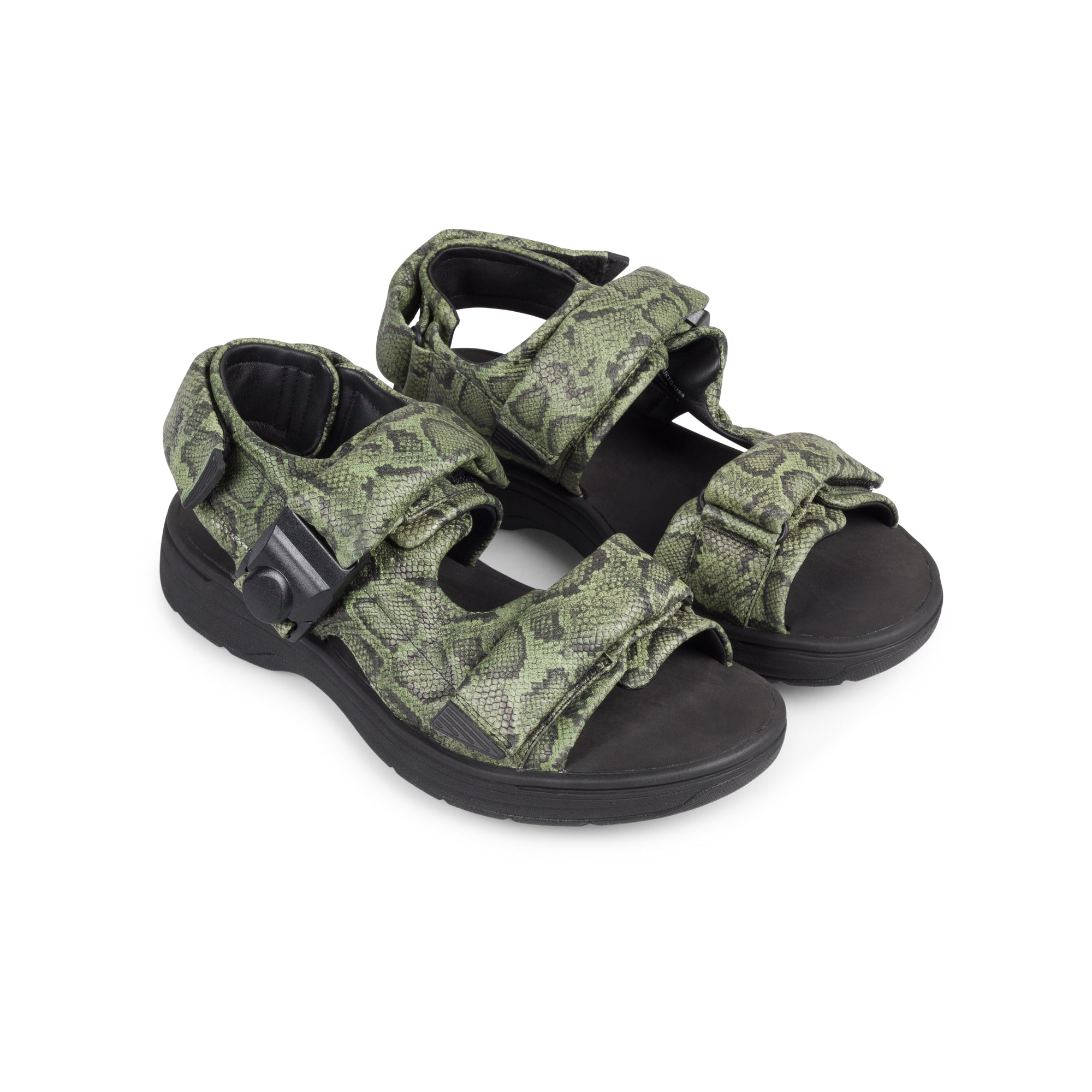 Martine Rose X Clarks Snakeskin-Embossed Leather-Down Womens Sandals 6791