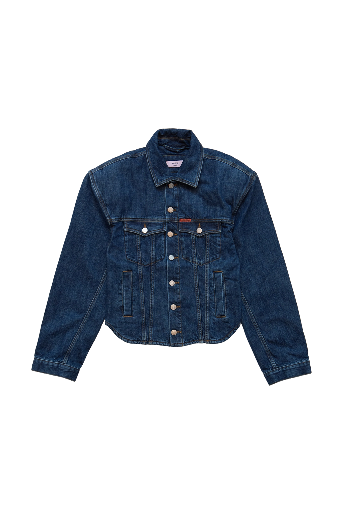 Martine Rose Extreme Shoulder Denim Jacket Blue