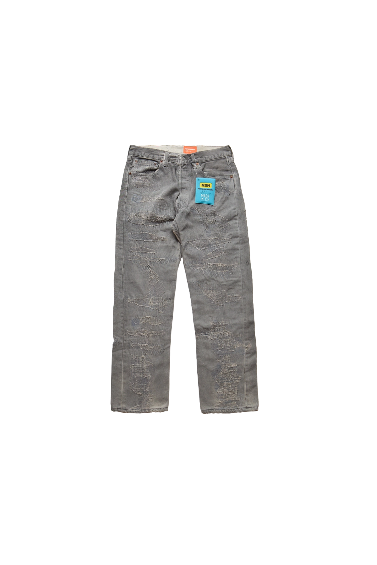 Not So Normal Destroyed Denim Jeans Dark Gull