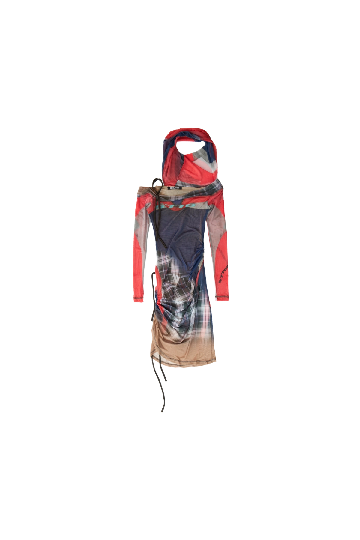 Ottolinger Mesh Off-Shoulder Dress