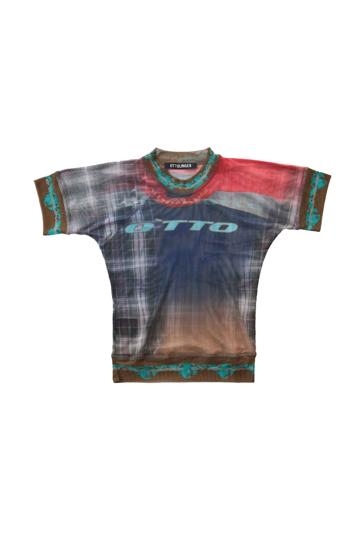 Ottolinger Mesh T-Shirt Surf Plaid Print