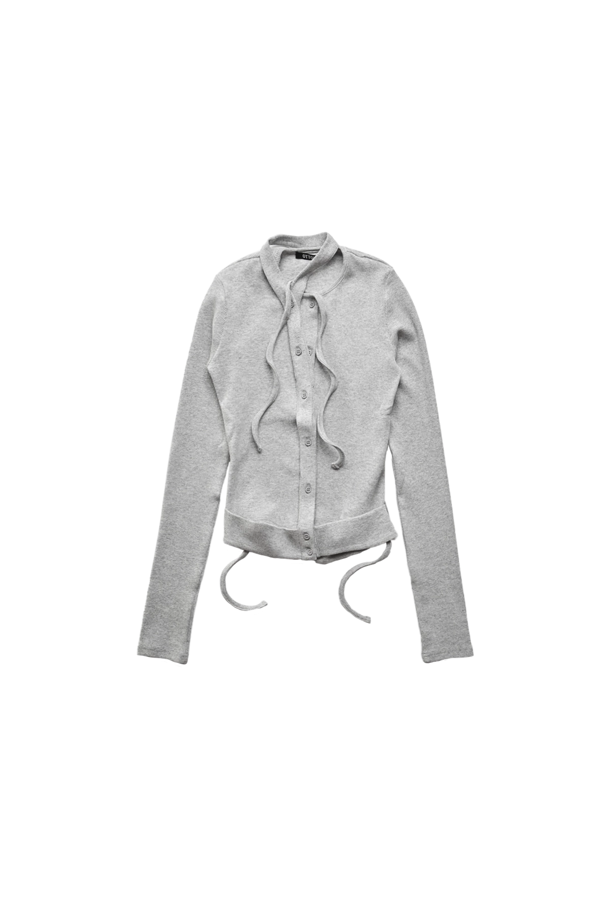 Ottolinger Double Closure Rib Cardigan Grey – ESSXNYC