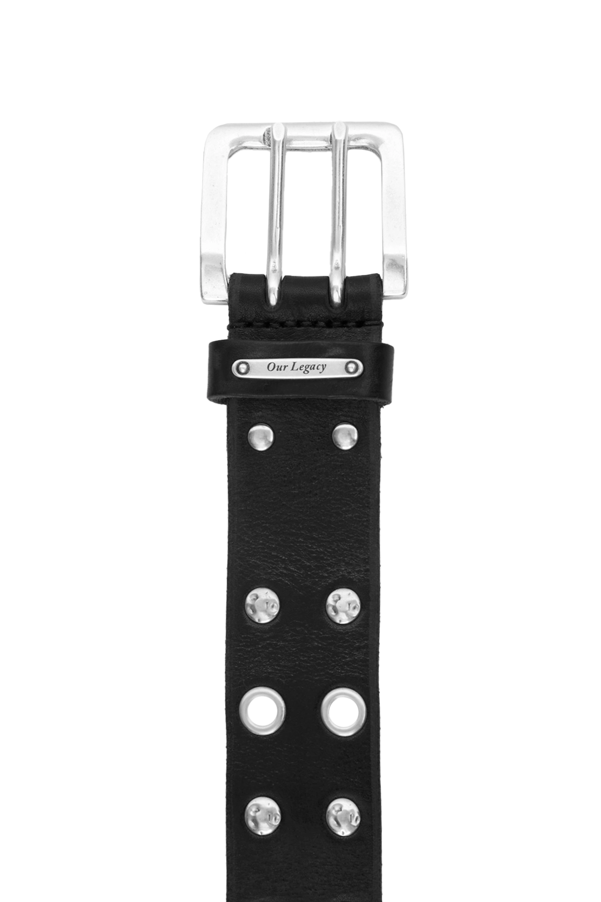 Our Legacy Studded Double Tongue Belt Black