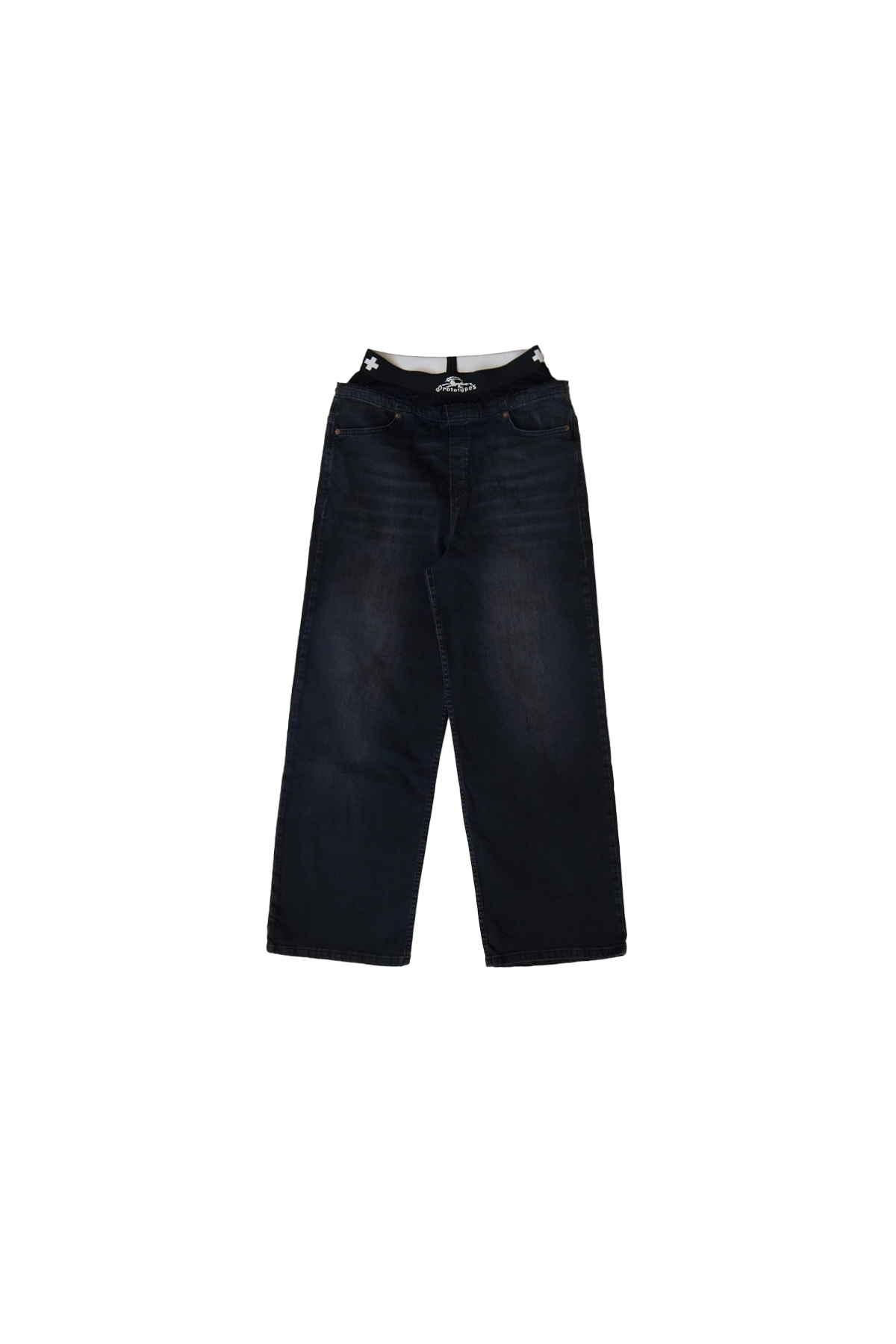Prototypes Waistband Denim Regular Black