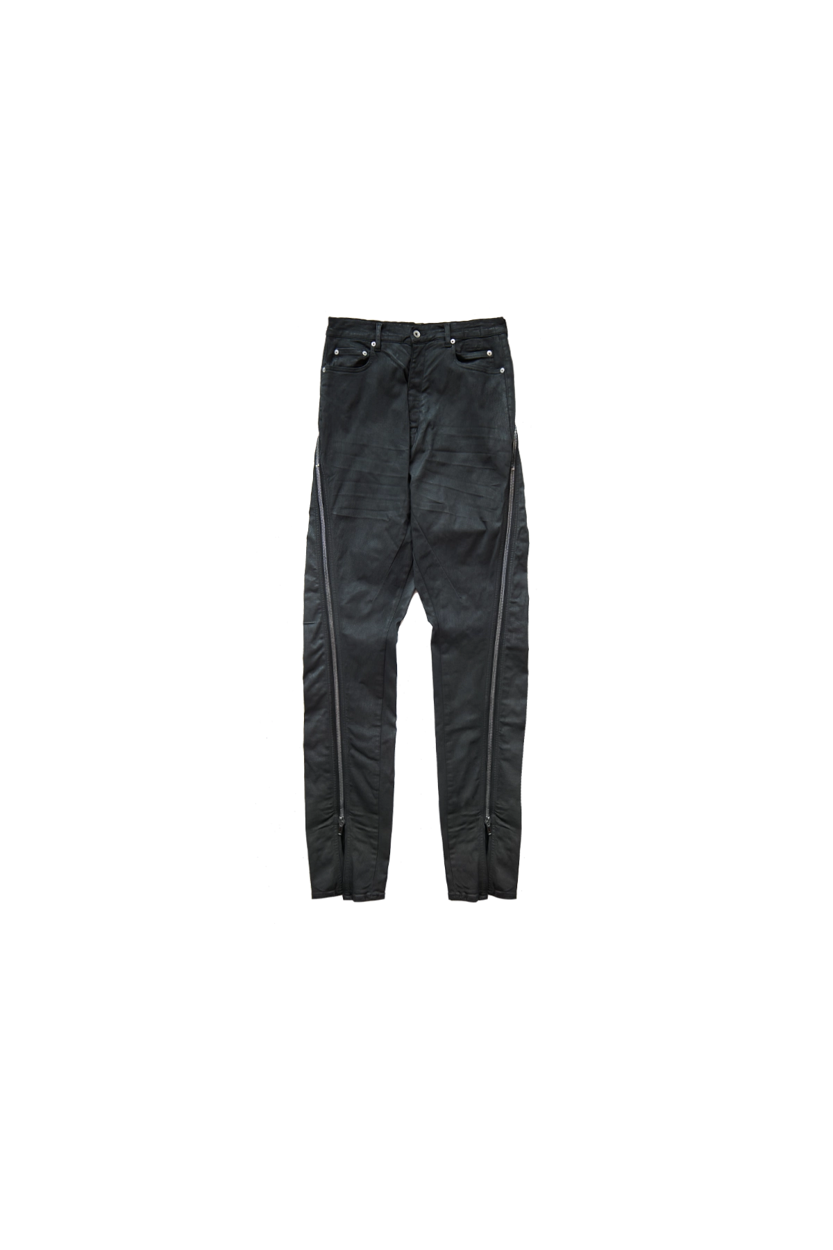 Rick Owens Drkshdw Bolan Banana Jeans With Zips Black