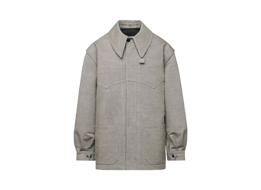 Maison Margiela Twill Oversize Jacket Jackets Gray
