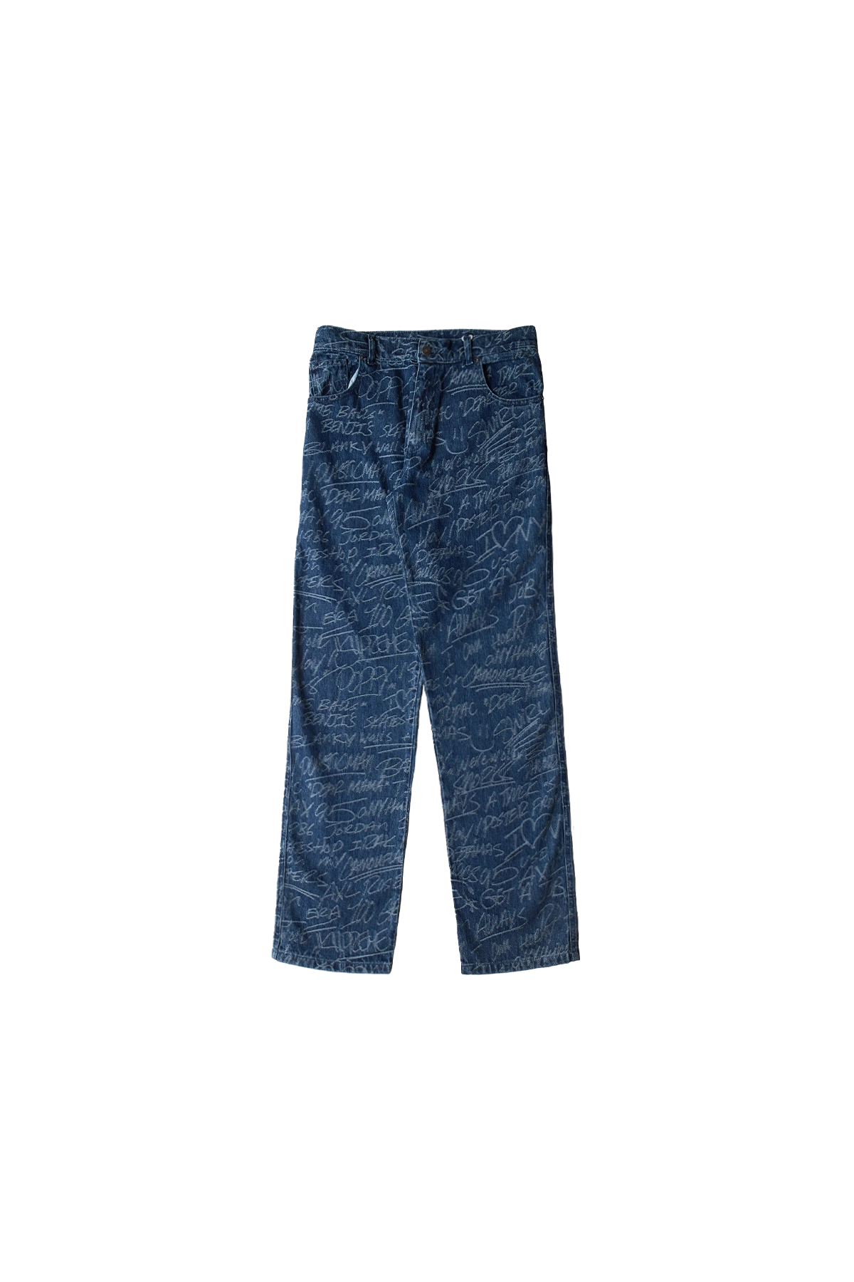 SKY HIGH FARM KS Graffati Straight Leg Jeans Woven Dark Blue
