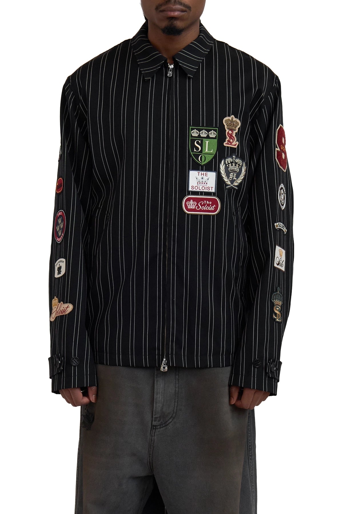希少:25SS TheSoloist.zip up brit jack TAKAHIROMIYASHITA TheSoloist. Zip Up Brit Jacket (Crown Emblems