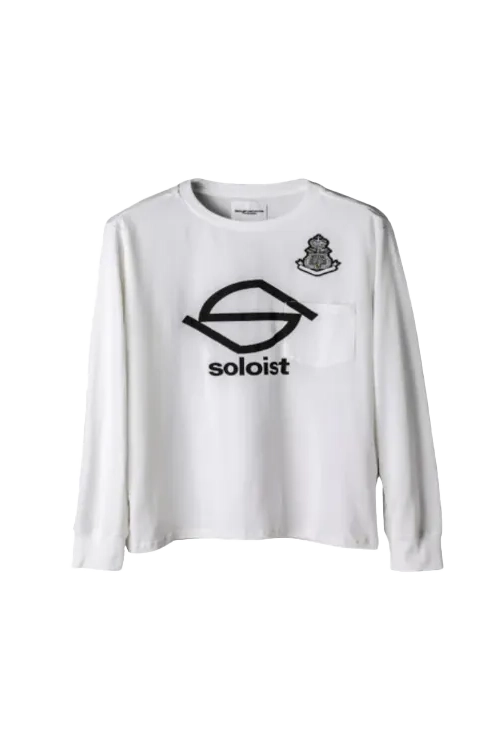 S Logo And Bone Emblem (L/S Pocket Tee) White – ESSXNYC