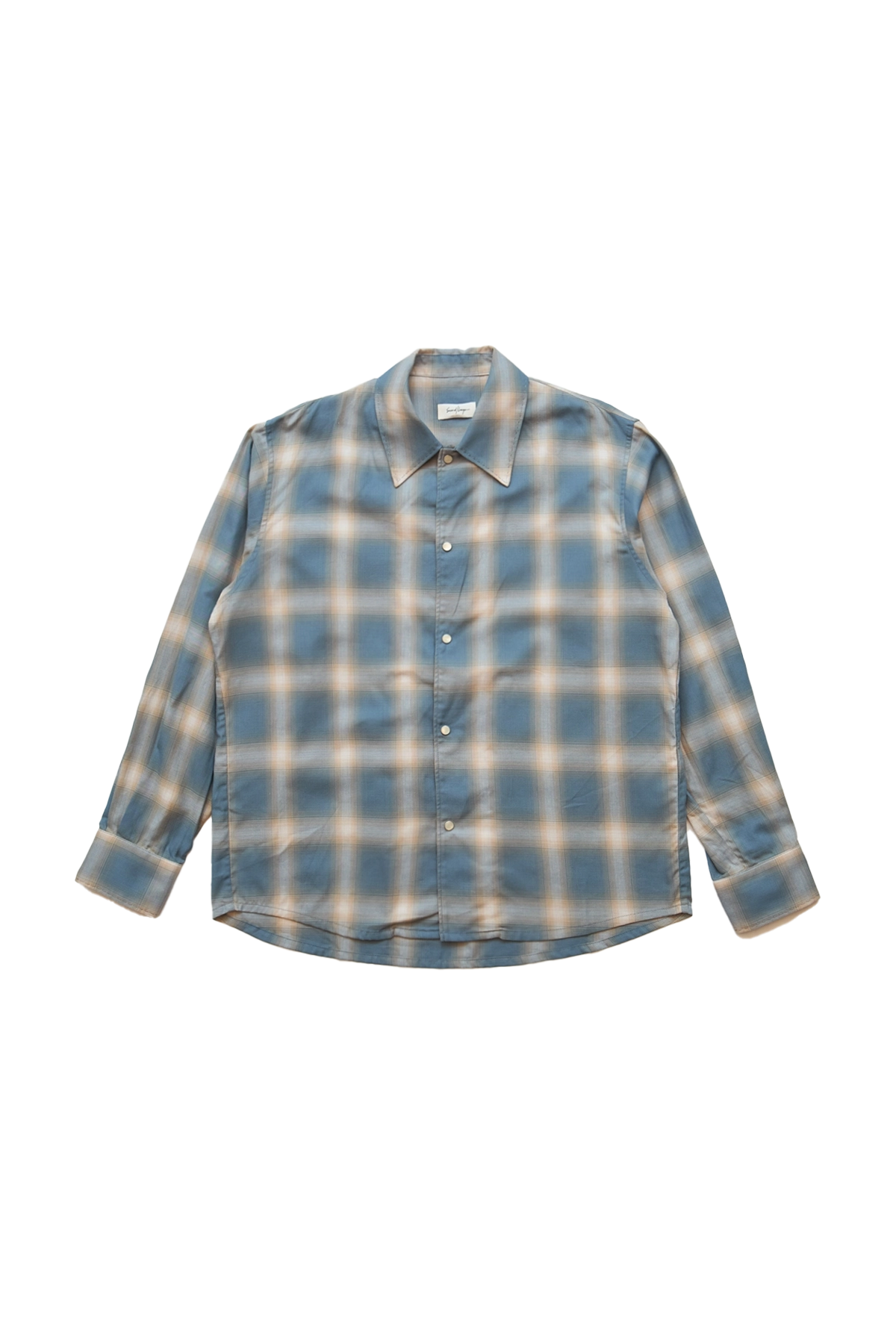 Second Layer Relaxed Long Sleeve Shirt Blue