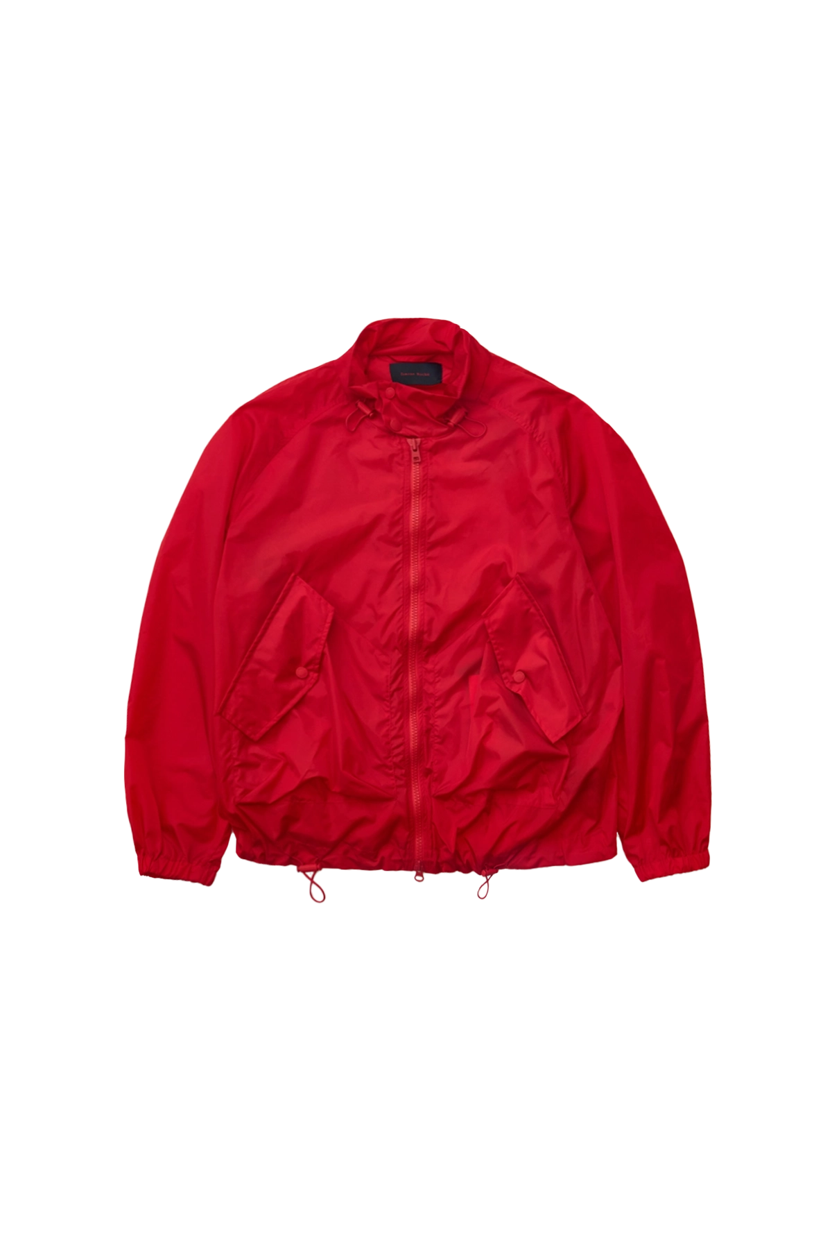Simone Rocha Drawstring Detail Harrington Jacket W/ Daisy Emb Red