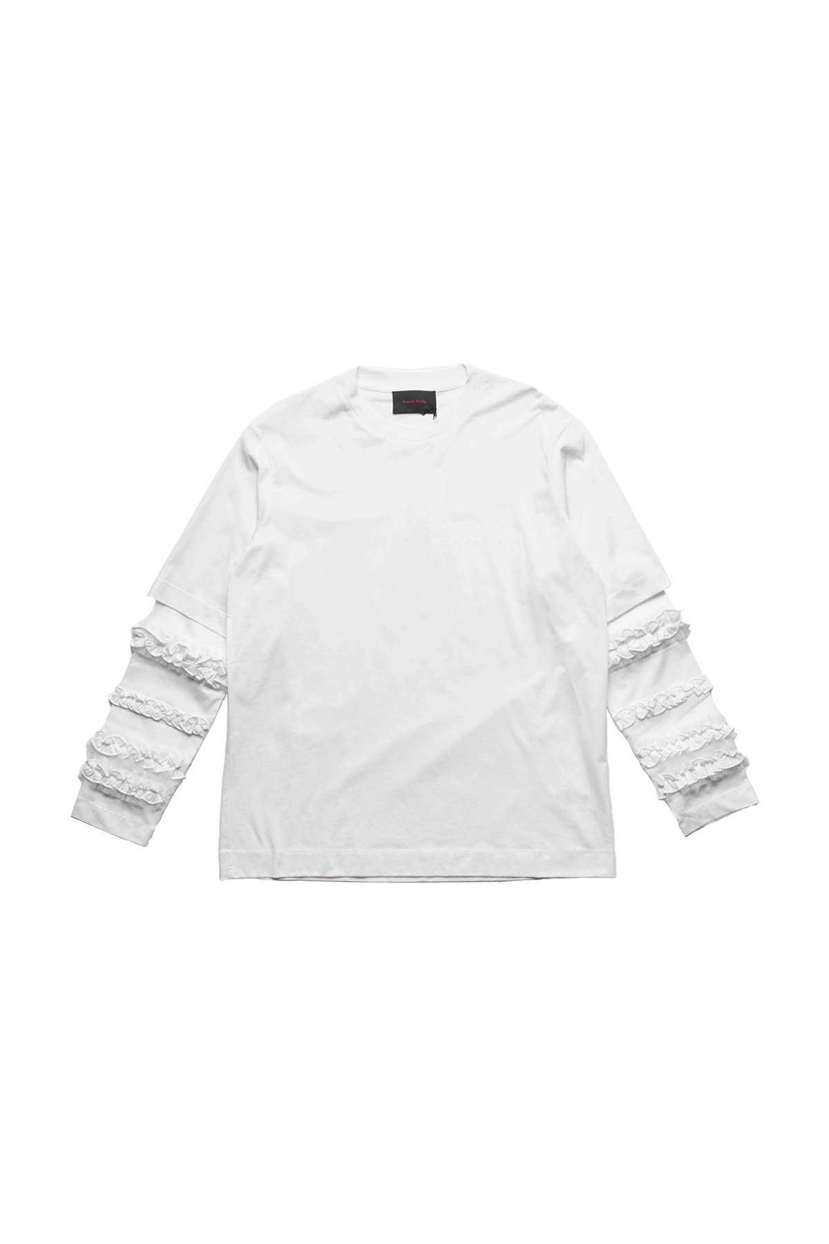 Simone Rocha Layered Ruffle Frill Long Sleeve T-Shirt White