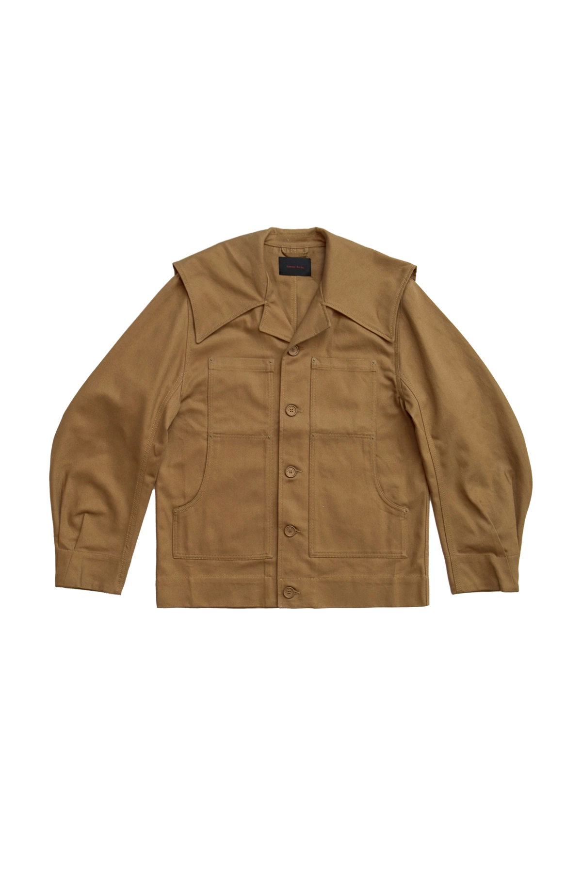 Simone Rocha Puff Sleeve Sailor Collar Workwear Jacket Khaki