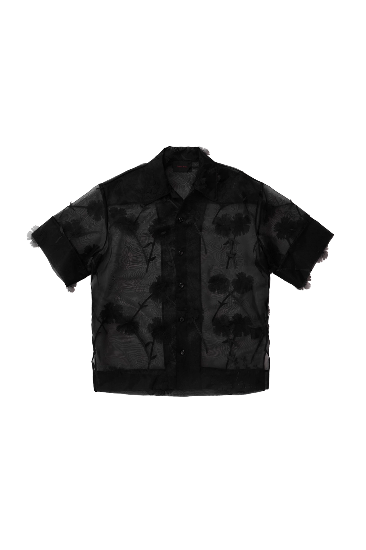 Simone Rocha Sheer Boxy Shirt Black