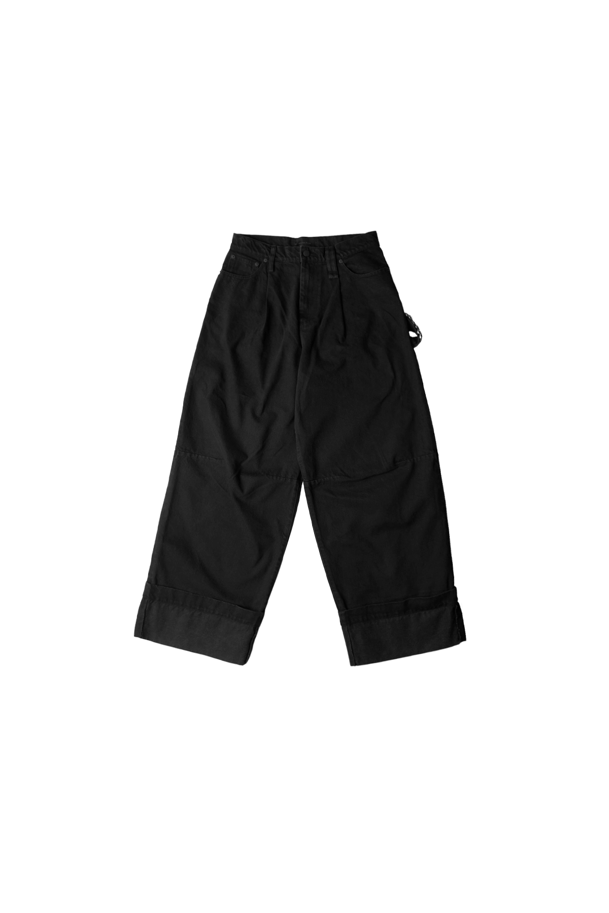 Simone Rocha Wide Leg Puddle Denim Jeans W/ Emb Black