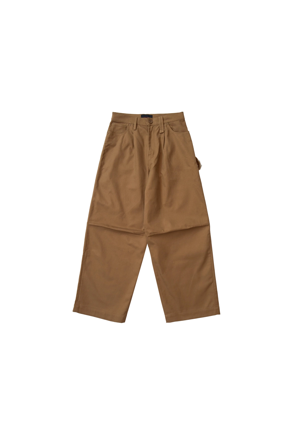 Simone Rocha Wide Leg Puddle Drill Jeans W/ Emb Khaki